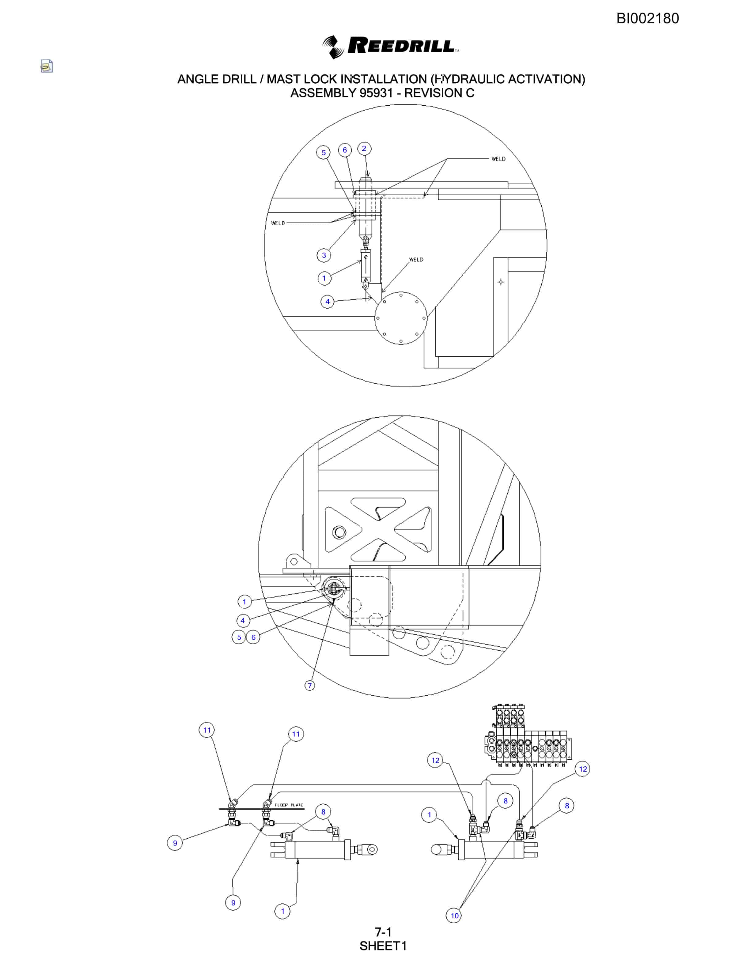 Bucyrus SKS Infinity Blasthole Drill Parts Catalog BI002180-4