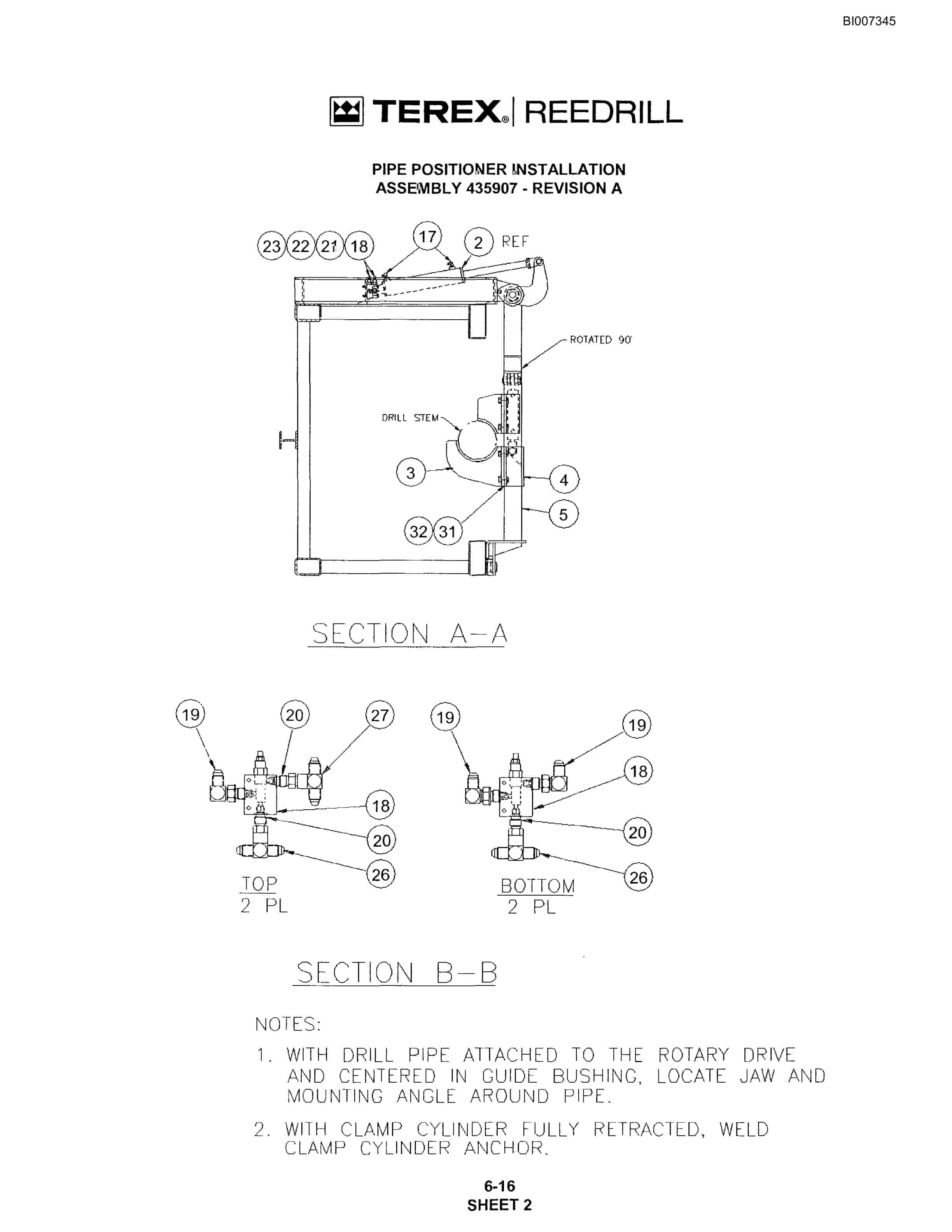 Bucyrus SKS Infinity Blasthole Drill Parts Catalog BI007345-4