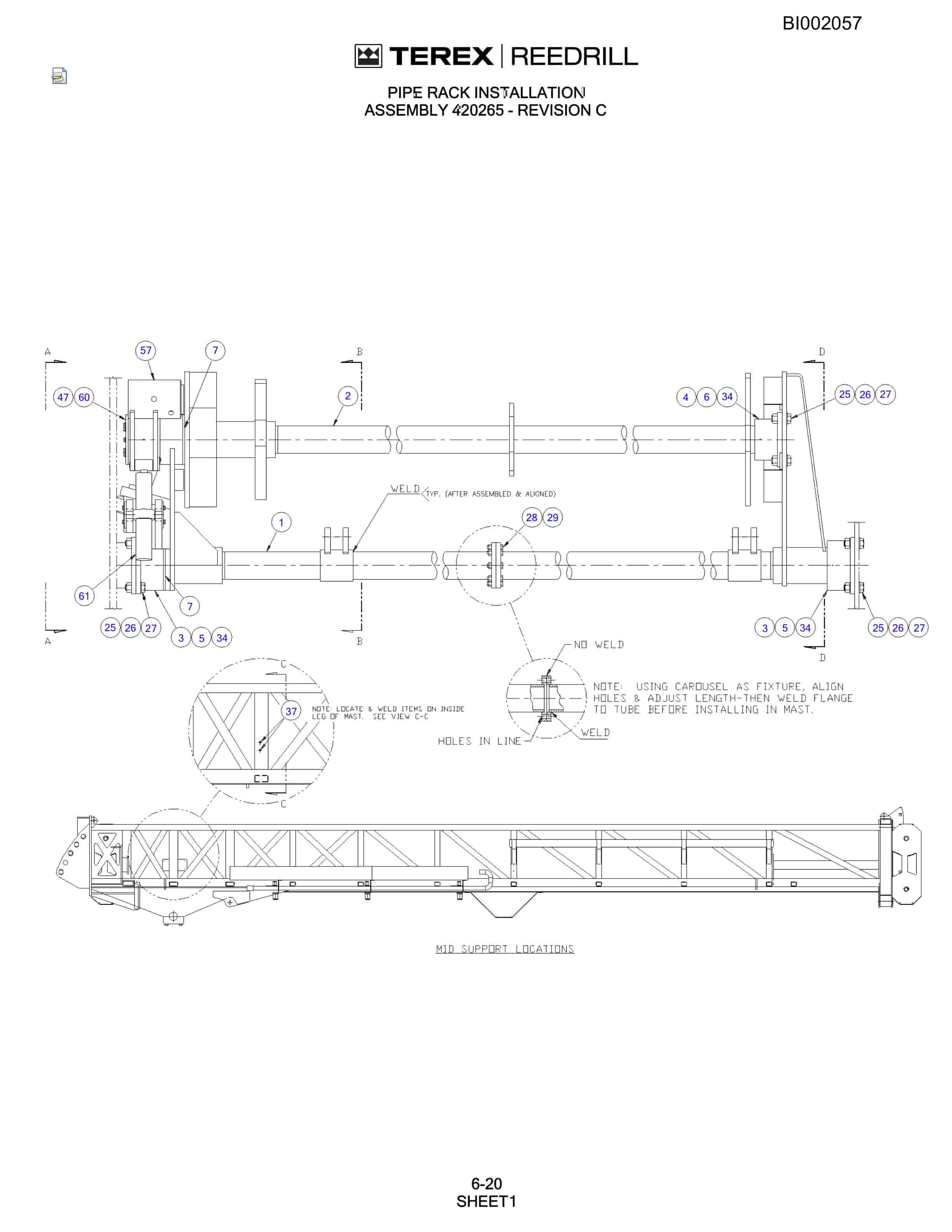 Bucyrus SKS-W Infinity Blasthole Drill Parts Catalog BI002057-3