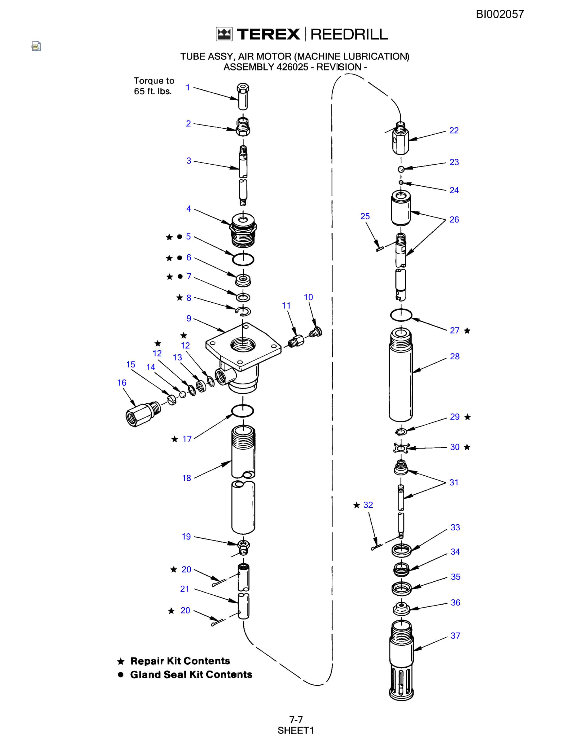 Bucyrus SKS-W Infinity Blasthole Drill Parts Catalog BI002057-4