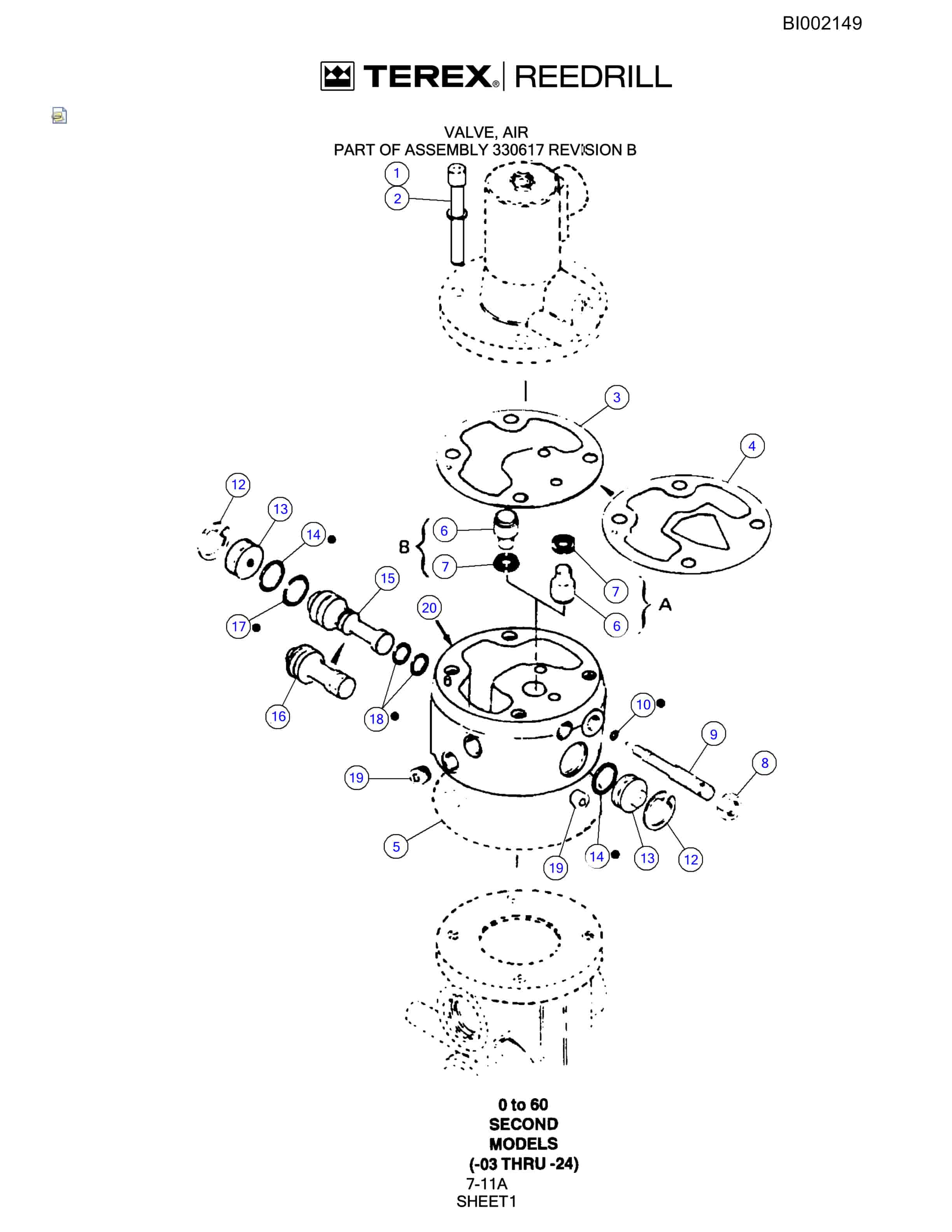 Bucyrus SKS-W Infinity Blasthole Drill Parts Catalog BI002149-4