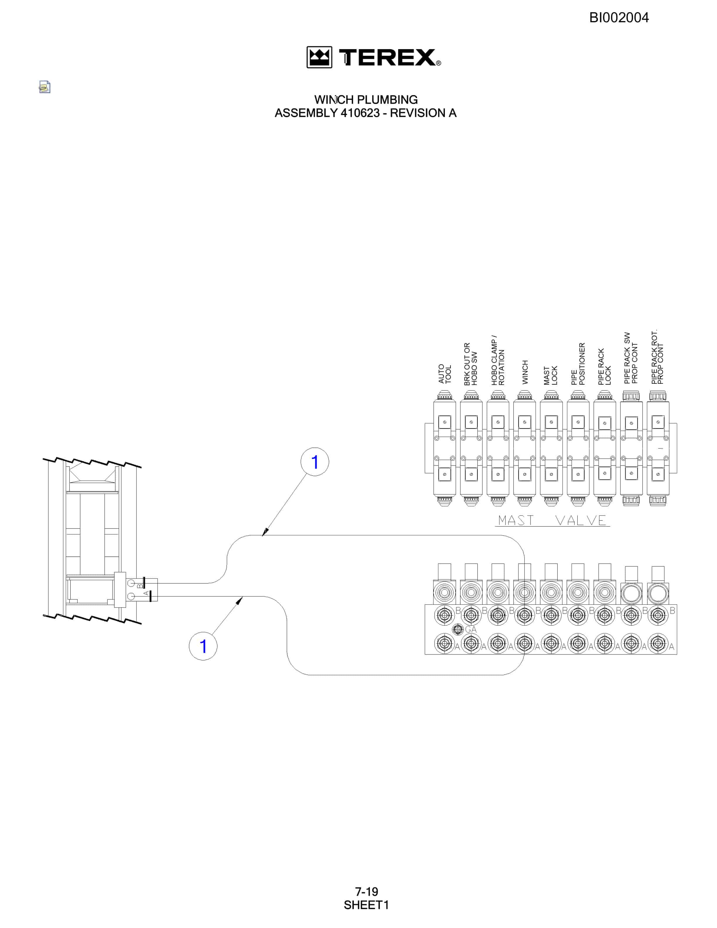 Bucyrus SKS-W Rotary Blasthole Drill Parts Catalog BI002004-5
