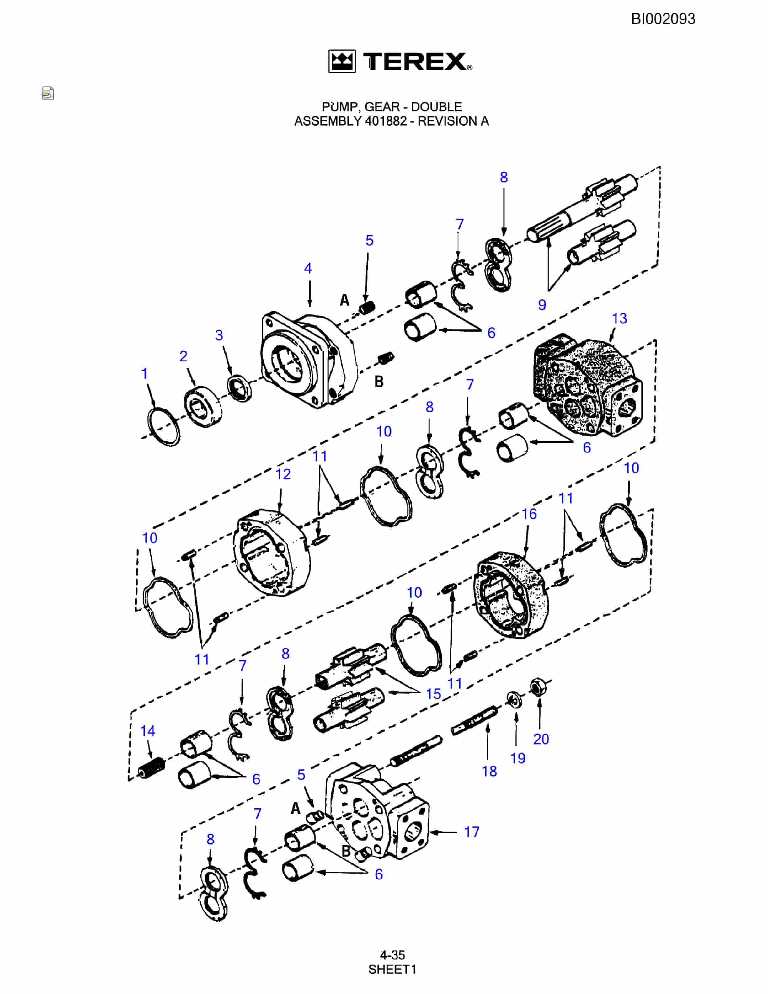 Bucyrus SKS-W Rotary Blasthole Drill Parts Catalog BI002093-2