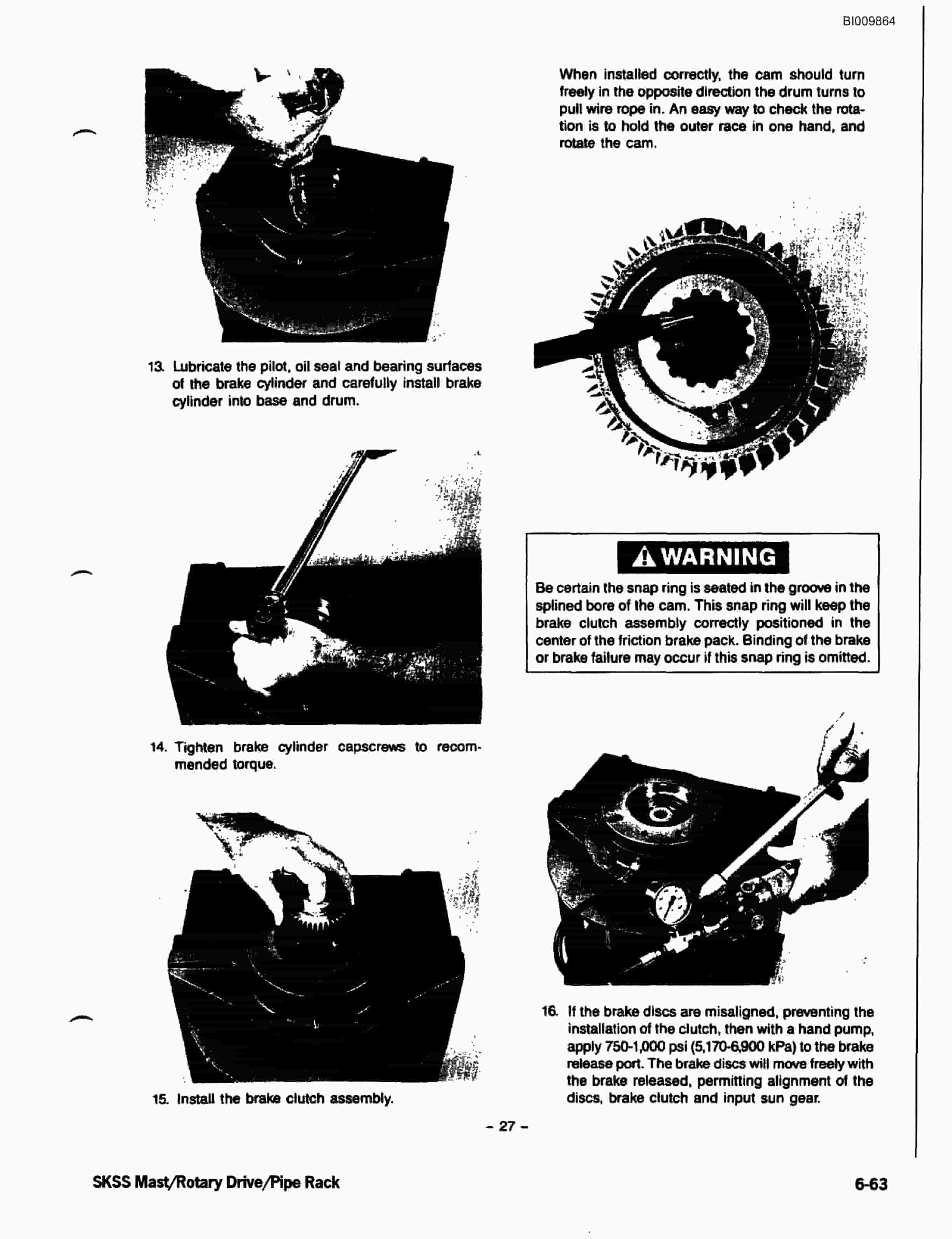 Bucyrus SKSS Infinity Blasthole Drill Technical Manual BI009864-3