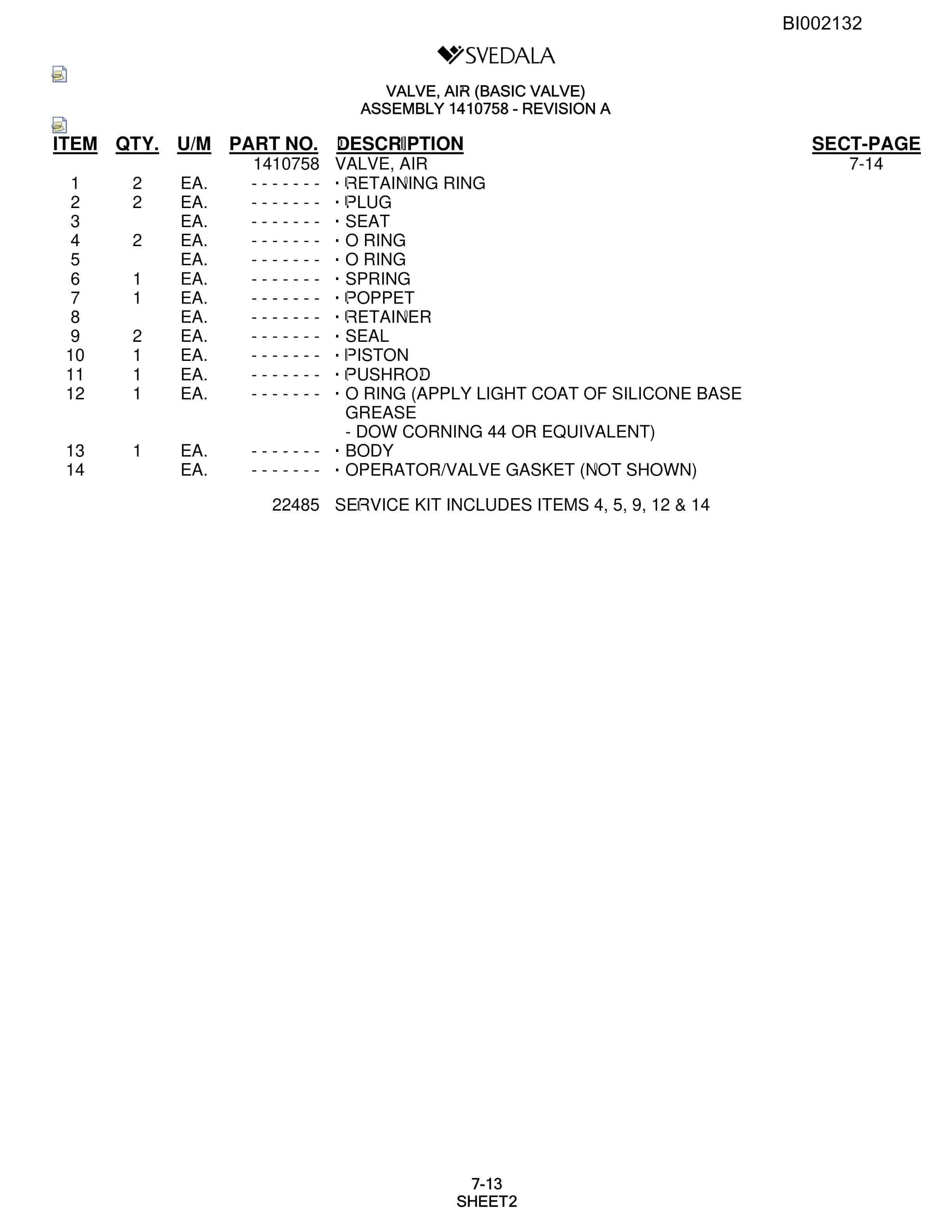 Bucyrus SKT Infinity Blasthole Drill Parts Catalog BI002132-5