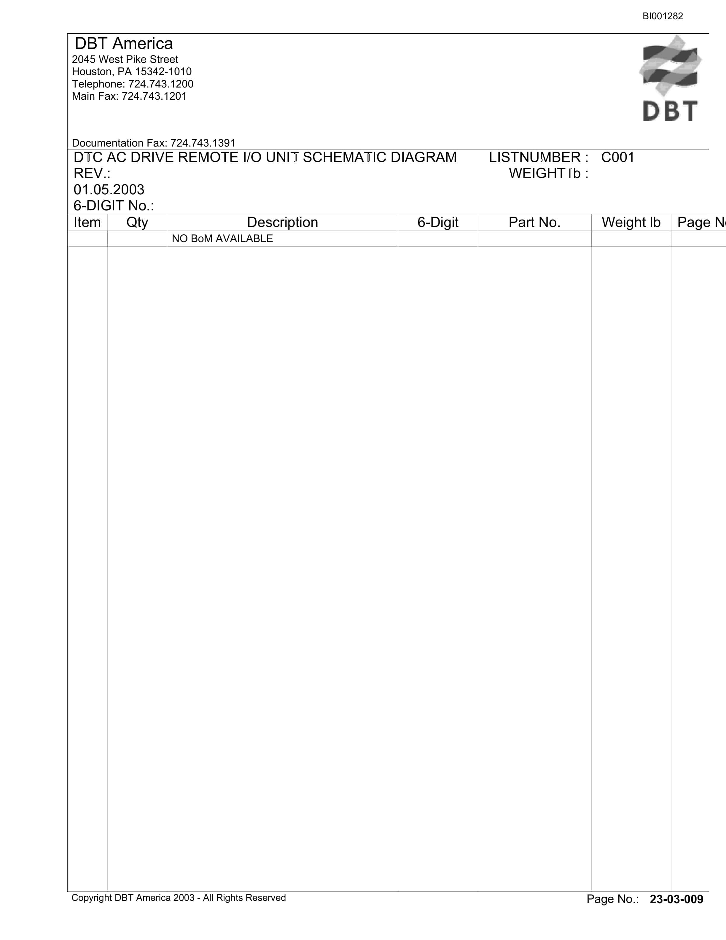 Bucyrus Southern Utah Fuel Company Parts Catalog BI001282-5