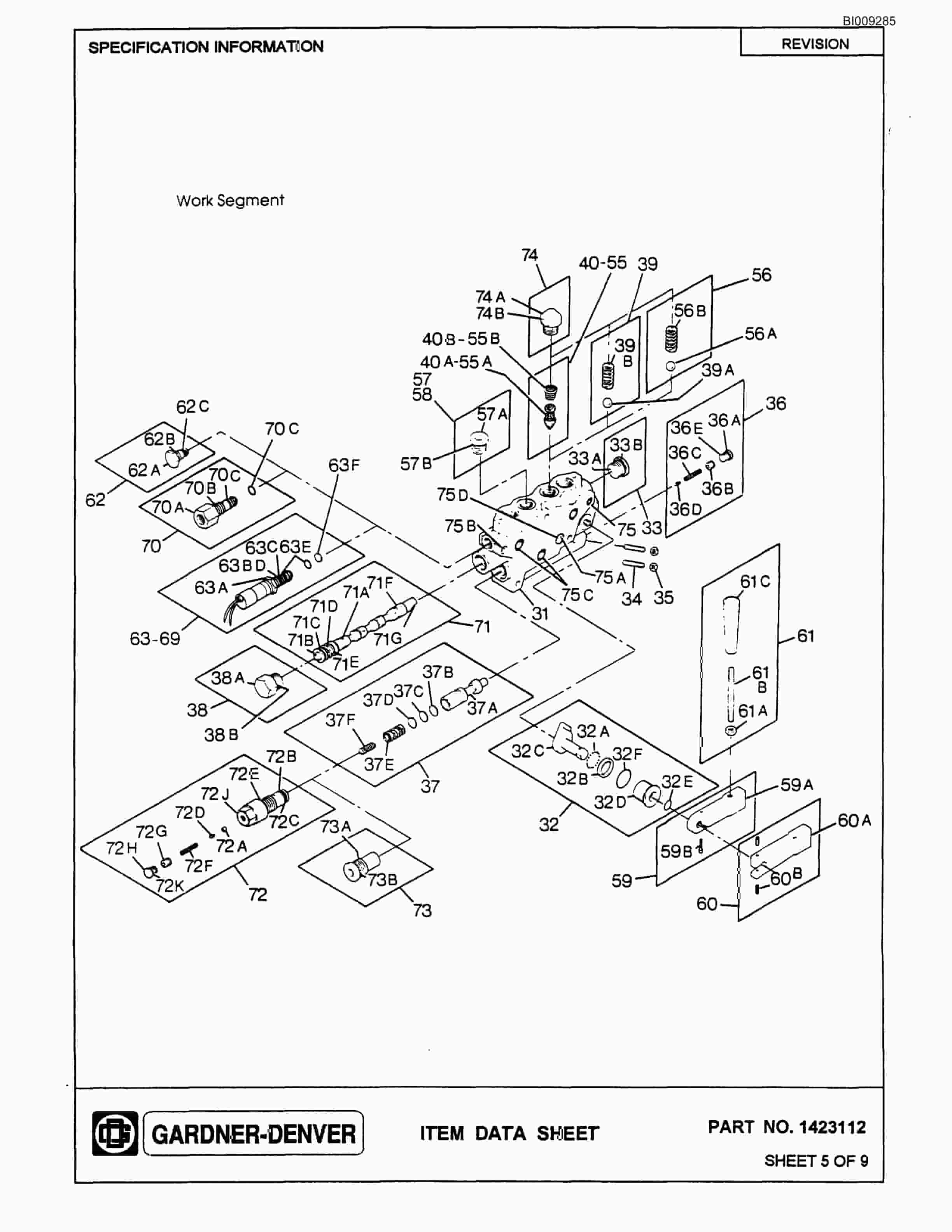 Bucyrus Special 3 Boom Shaft Jumbo Parts Catalog BI009285-4