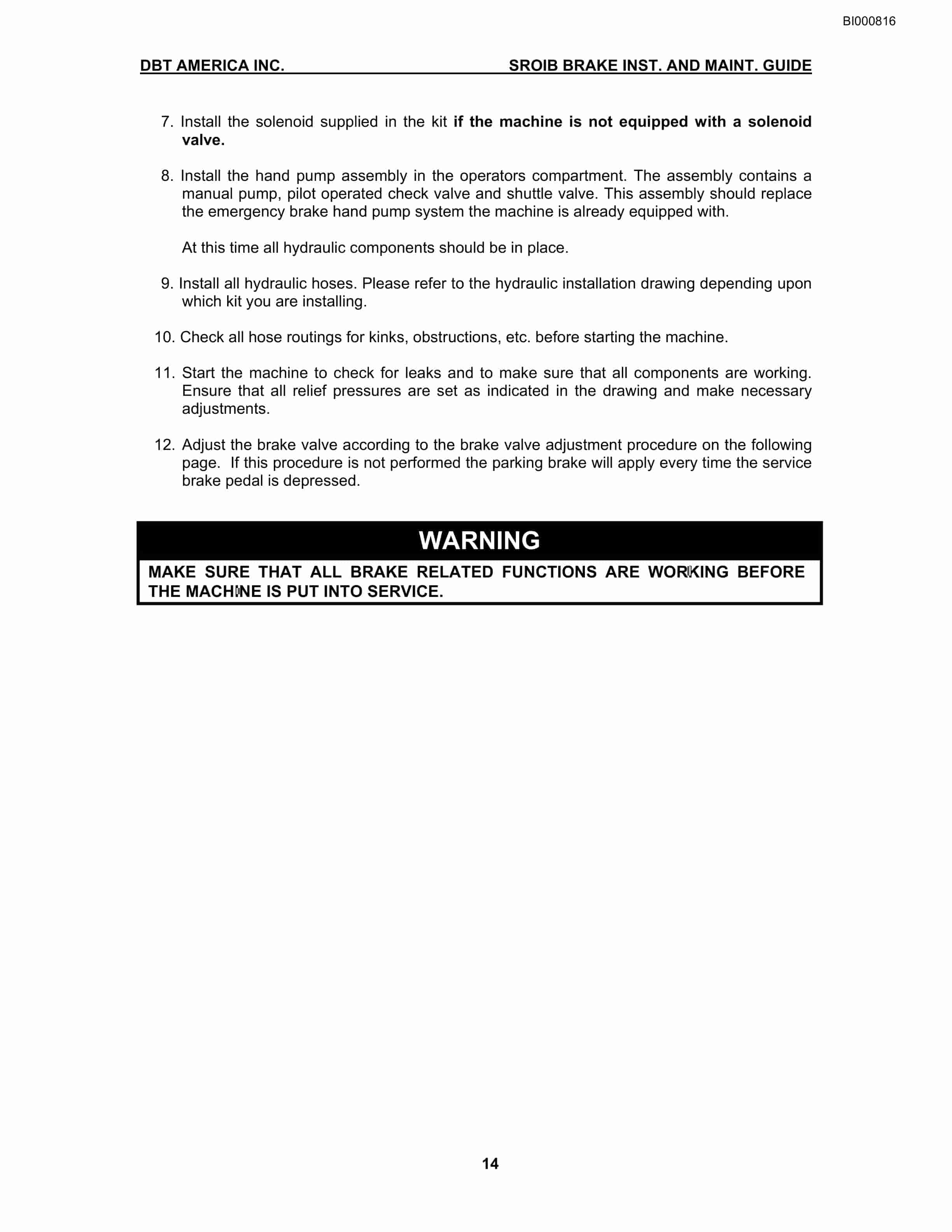 Bucyrus Sroib Brake Technical Manual BI000816-4