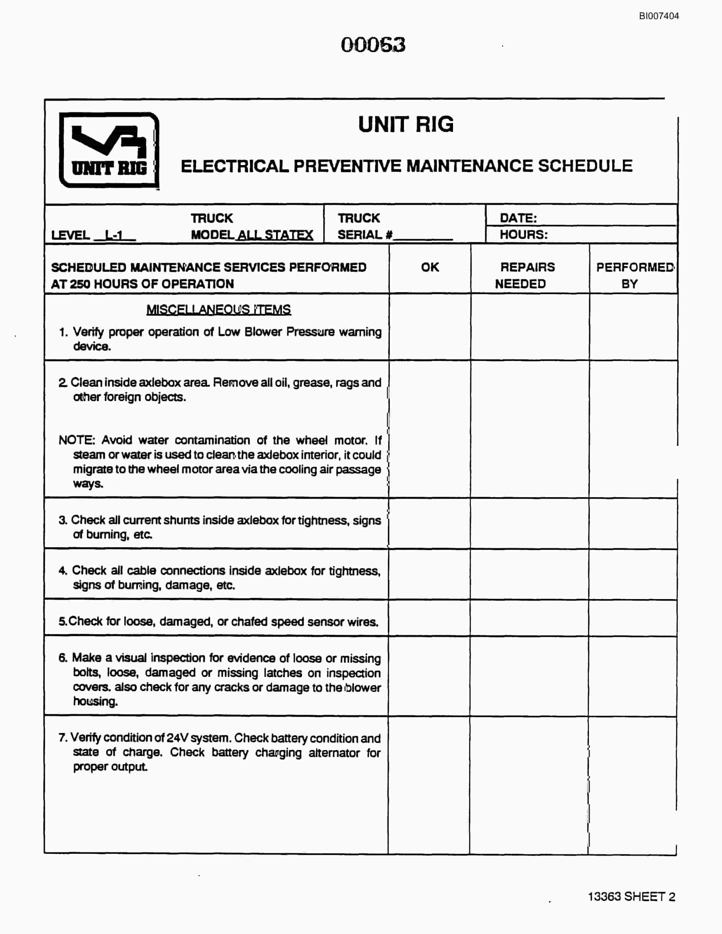 Bucyrus Statex II Electrical Technical Manual BI007404-3