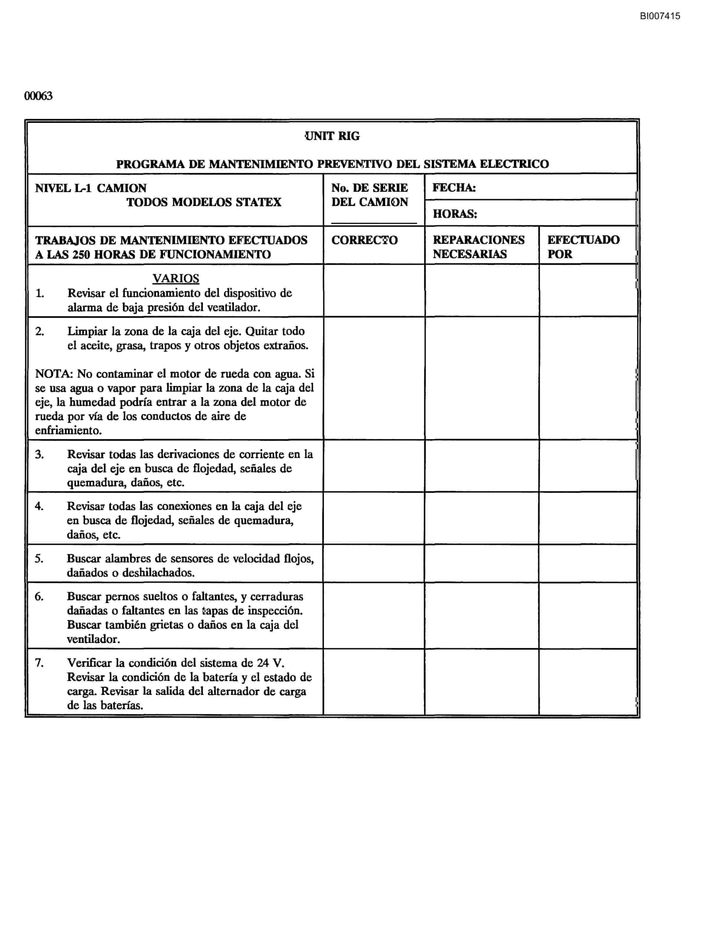 Bucyrus Statex II Electrical Technical Manual BI007415-3