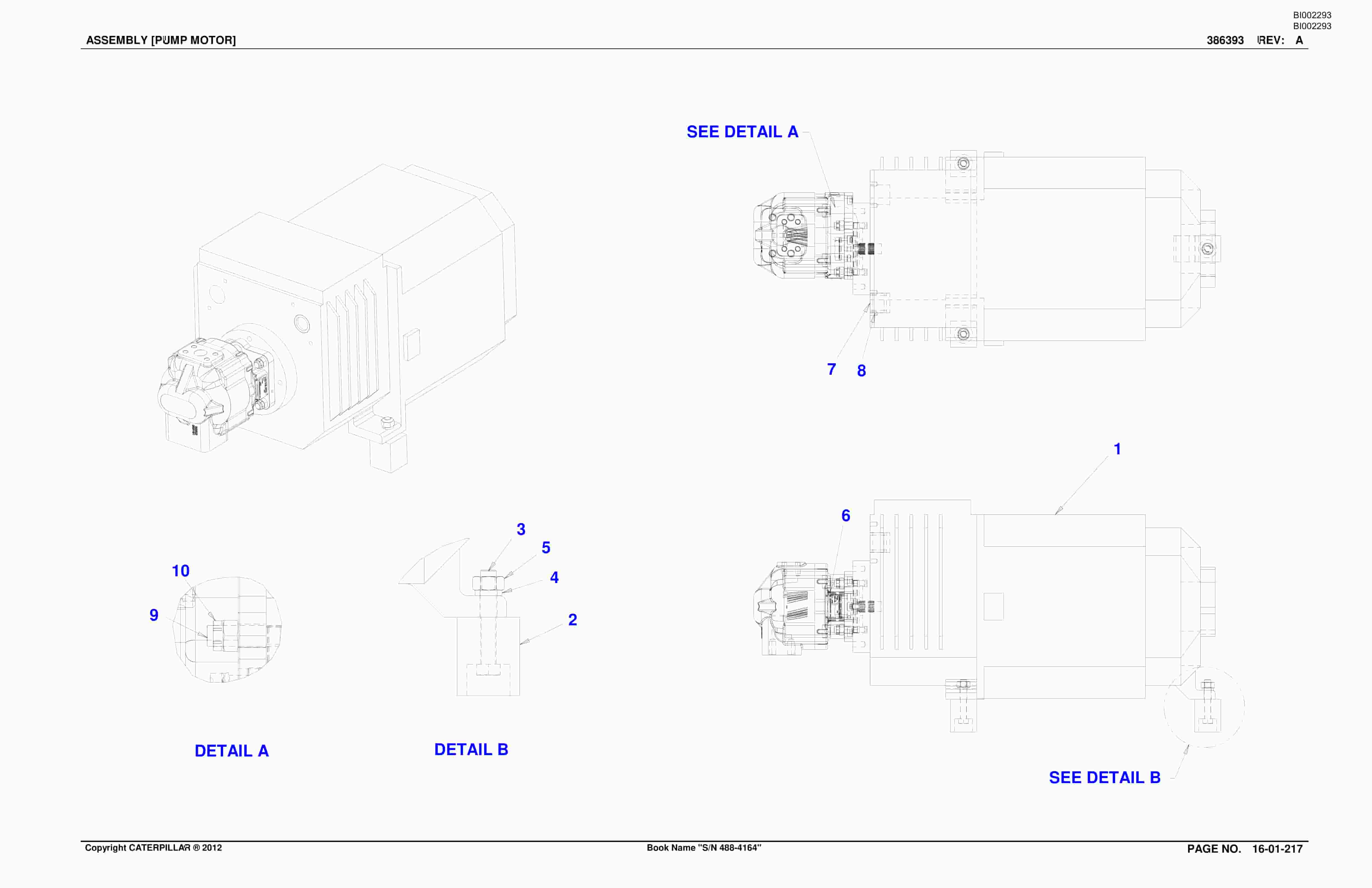Bucyrus SU482 SCOOP Parts Catalog BI002293-4