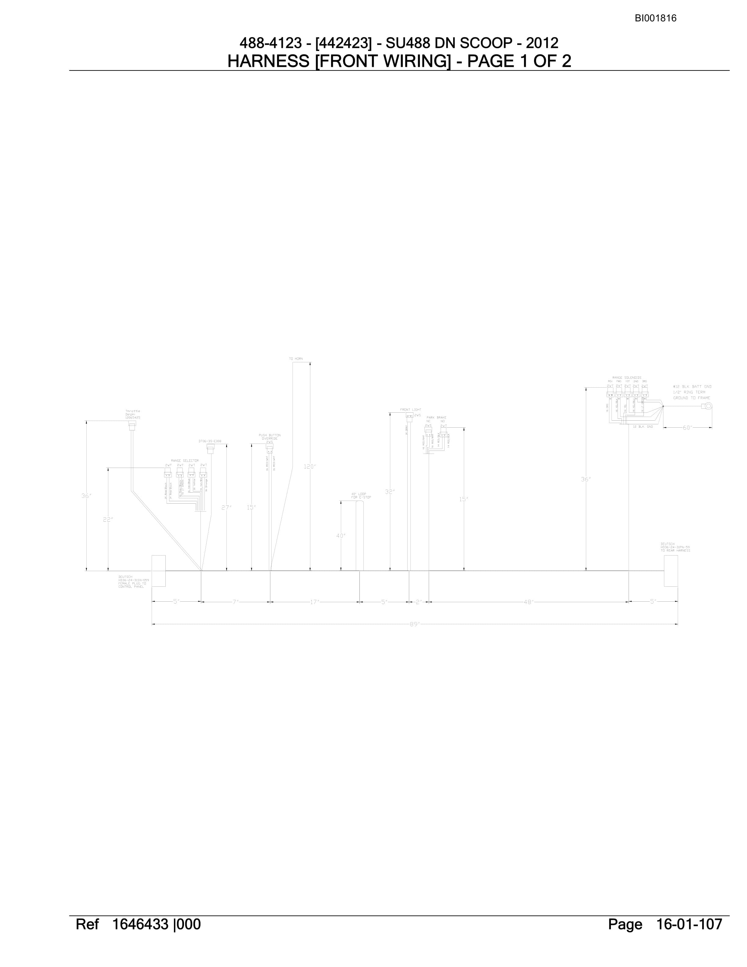 Bucyrus SU488 DN SCOOP Parts Catalog BI001816-2