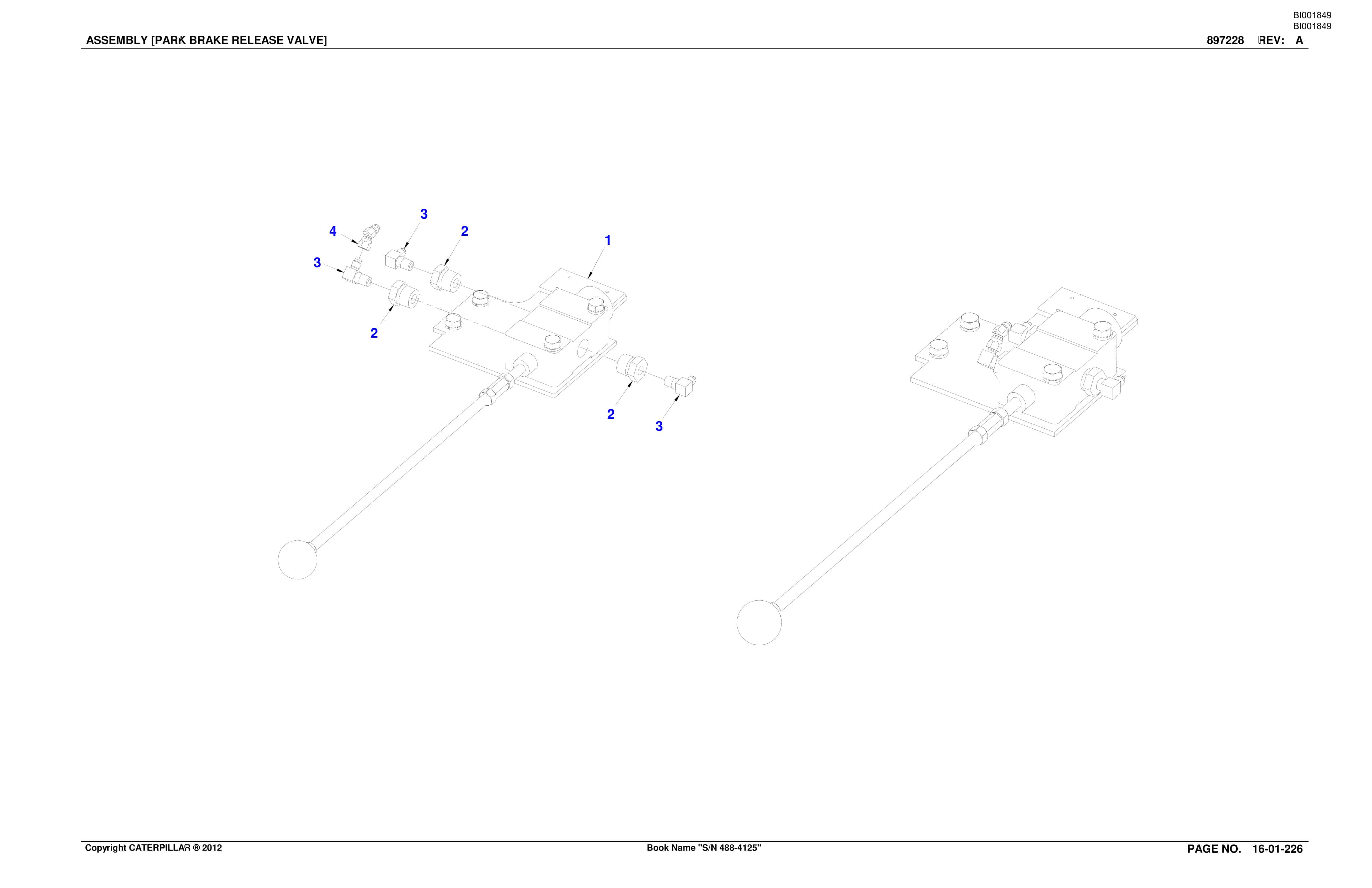 Bucyrus SU488 DN SCOOP Parts Catalog BI001849-5