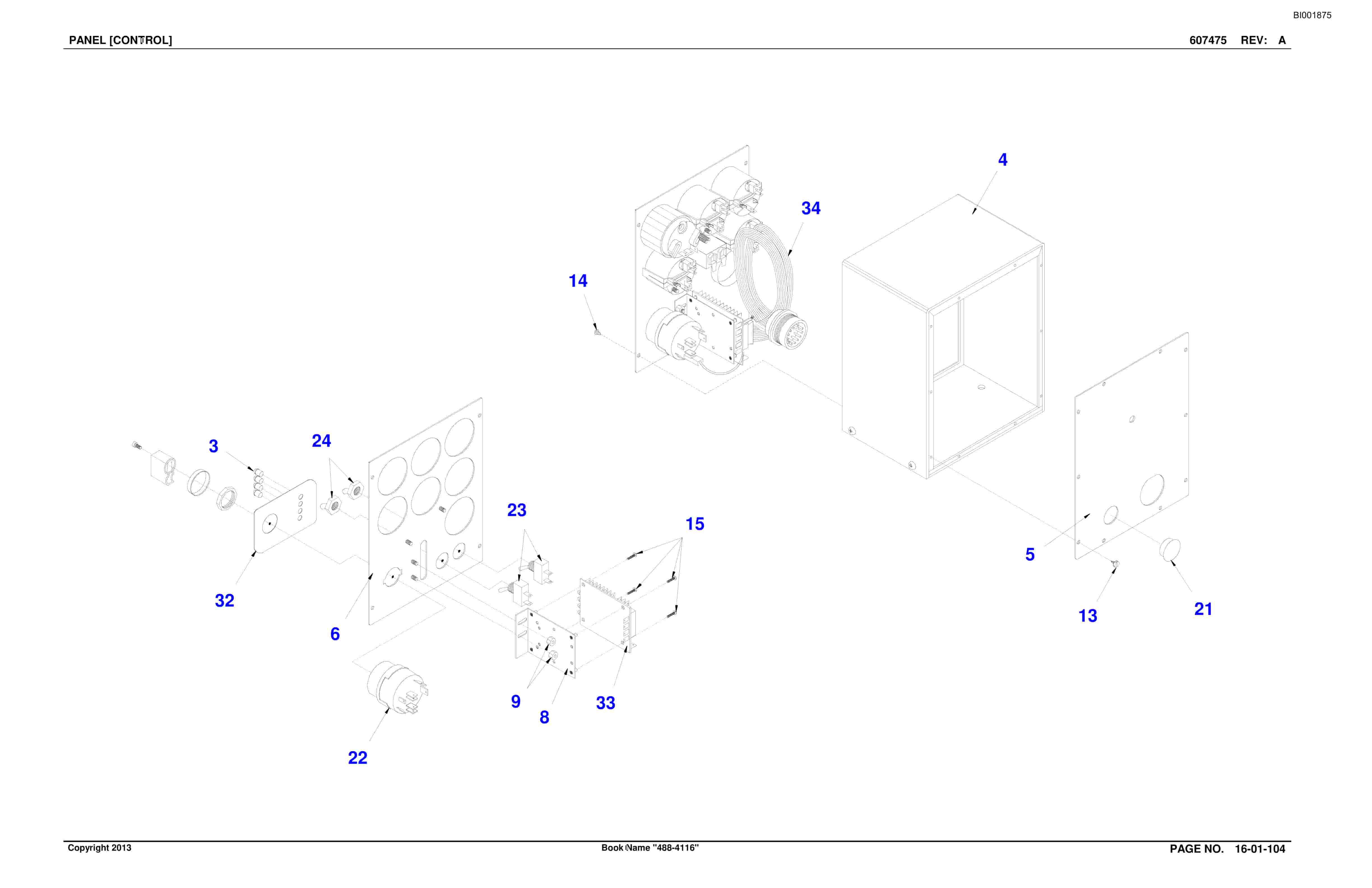 Bucyrus SU488 DN SCOOP Parts Catalog BI001875-2