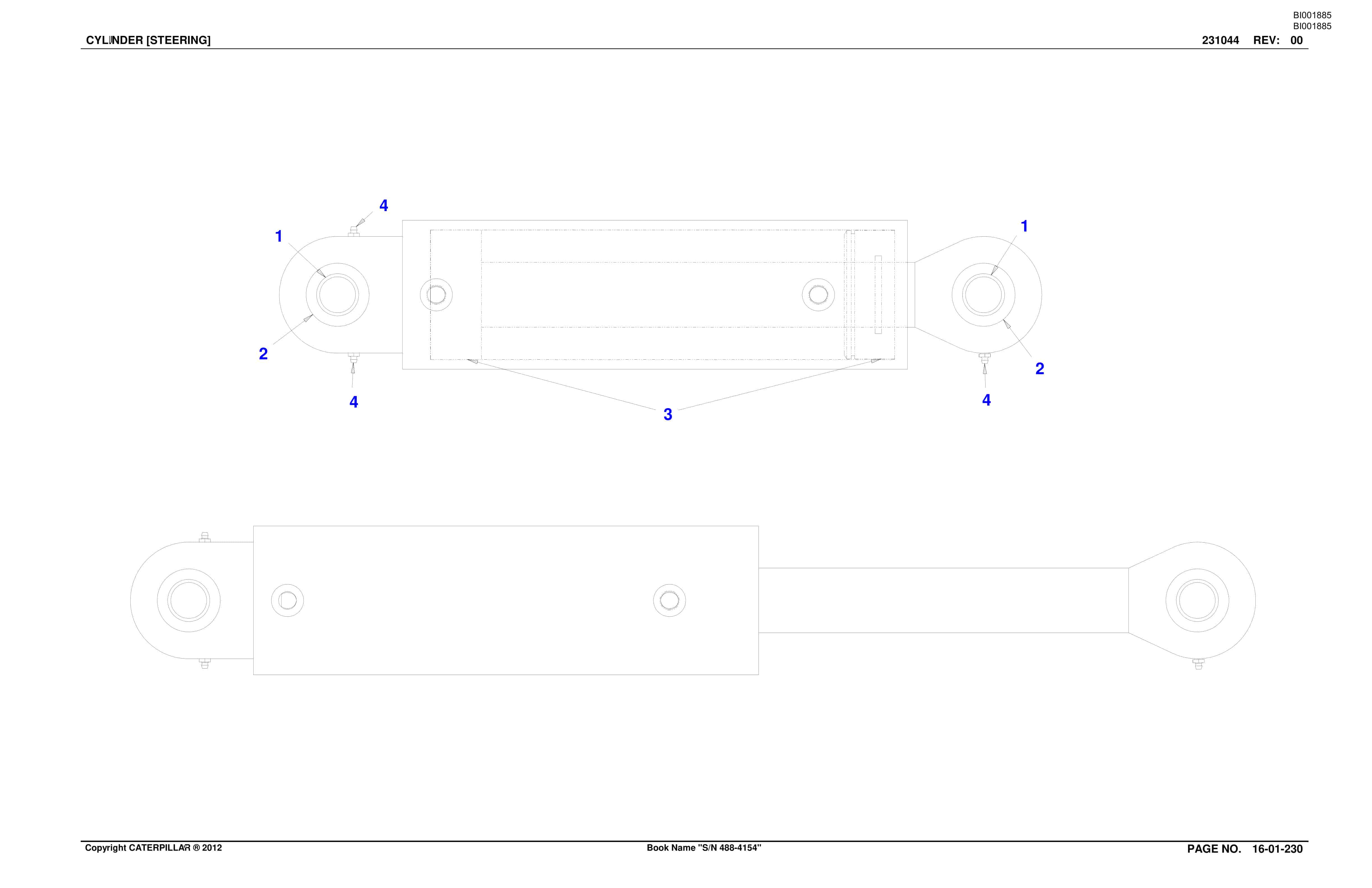 Bucyrus SU488 SCOOP Parts Catalog BI001885-4