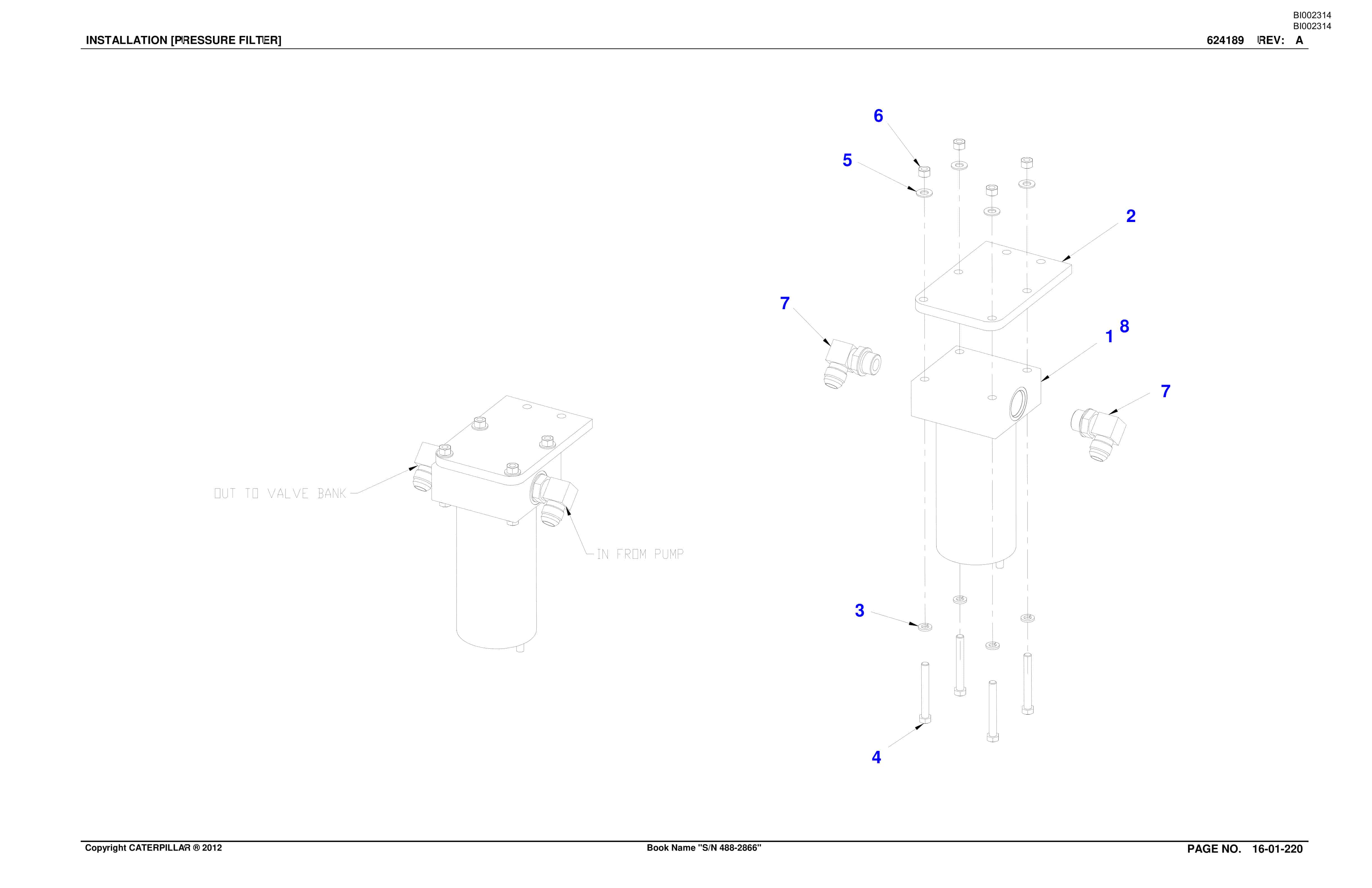 Bucyrus SU488 SCOOP Parts Catalog BI002314-3