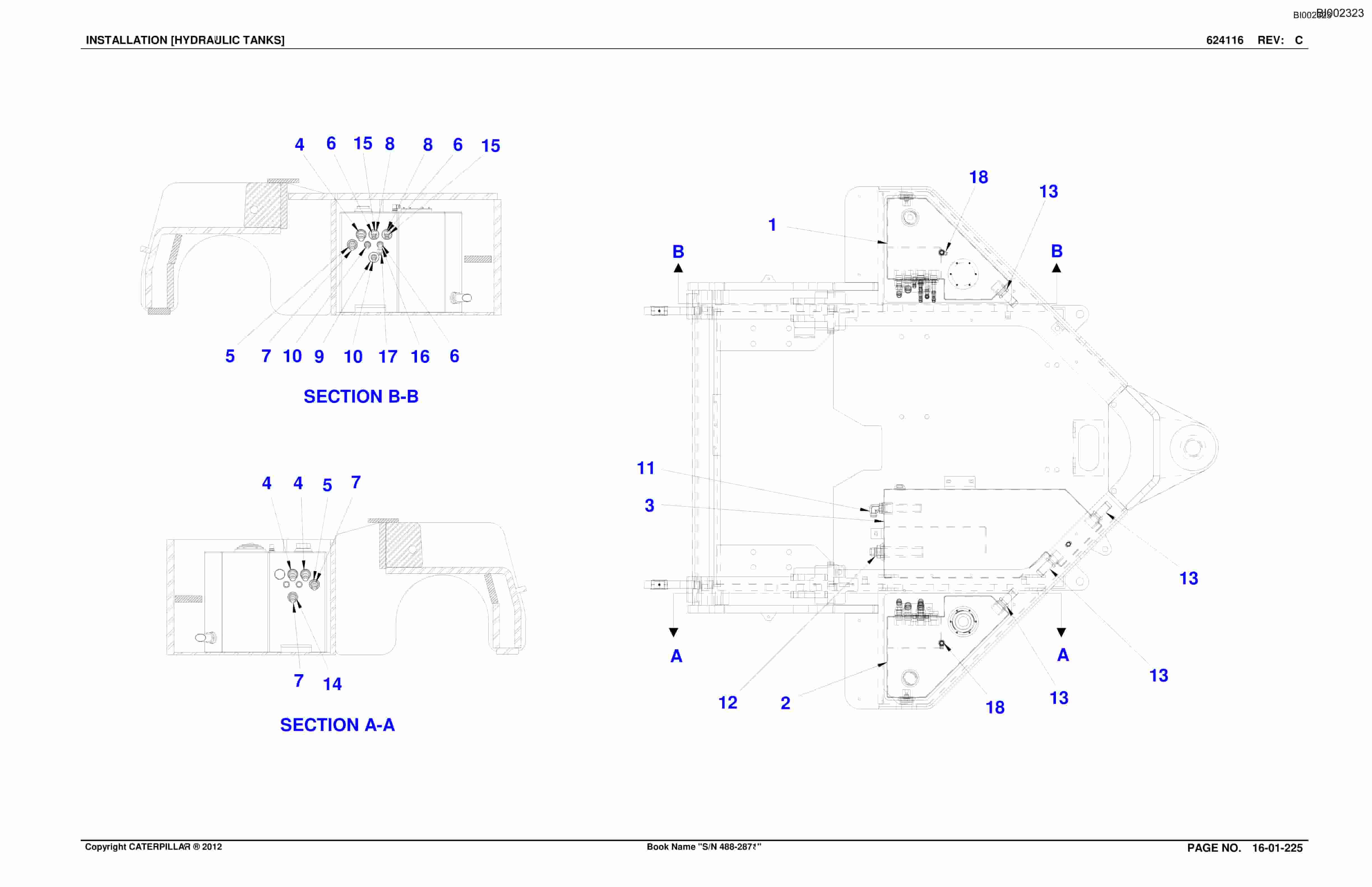 Bucyrus SU488 SCOOP Parts Catalog BI002323-4