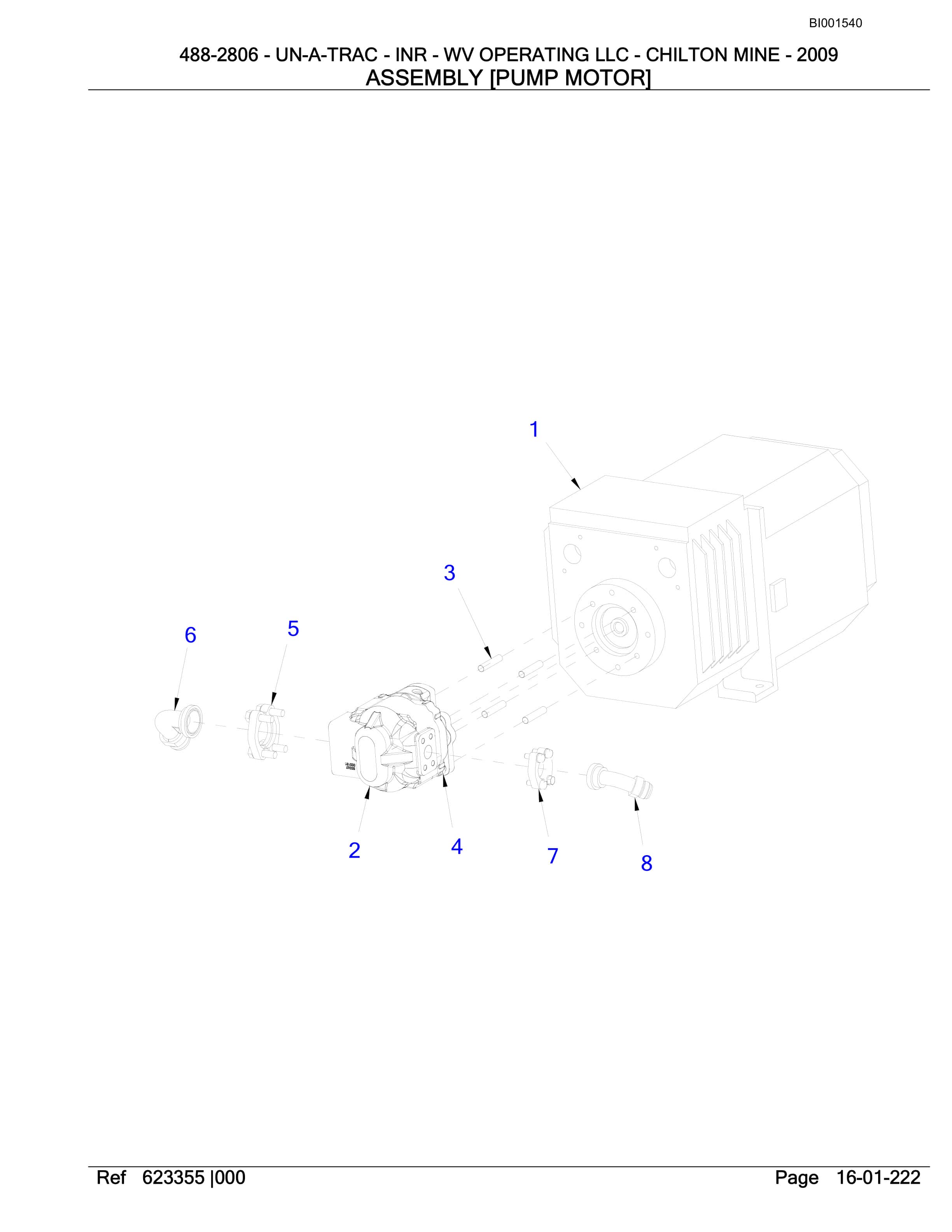 Bucyrus SU488 UN-A-TRAC Parts Catalog BI001540-4
