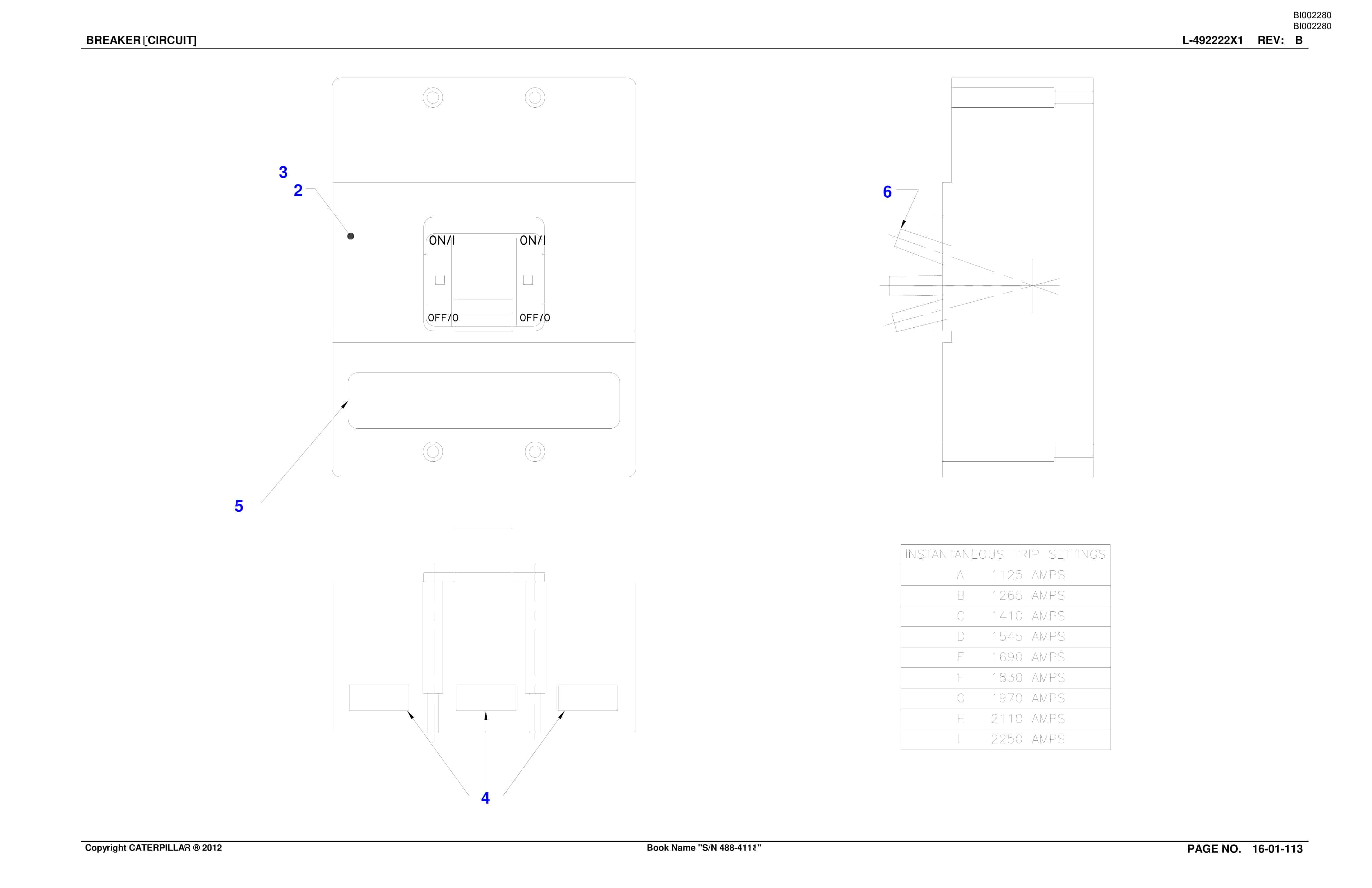 Bucyrus SU488L SCOOP Parts Catalog BI002280-2