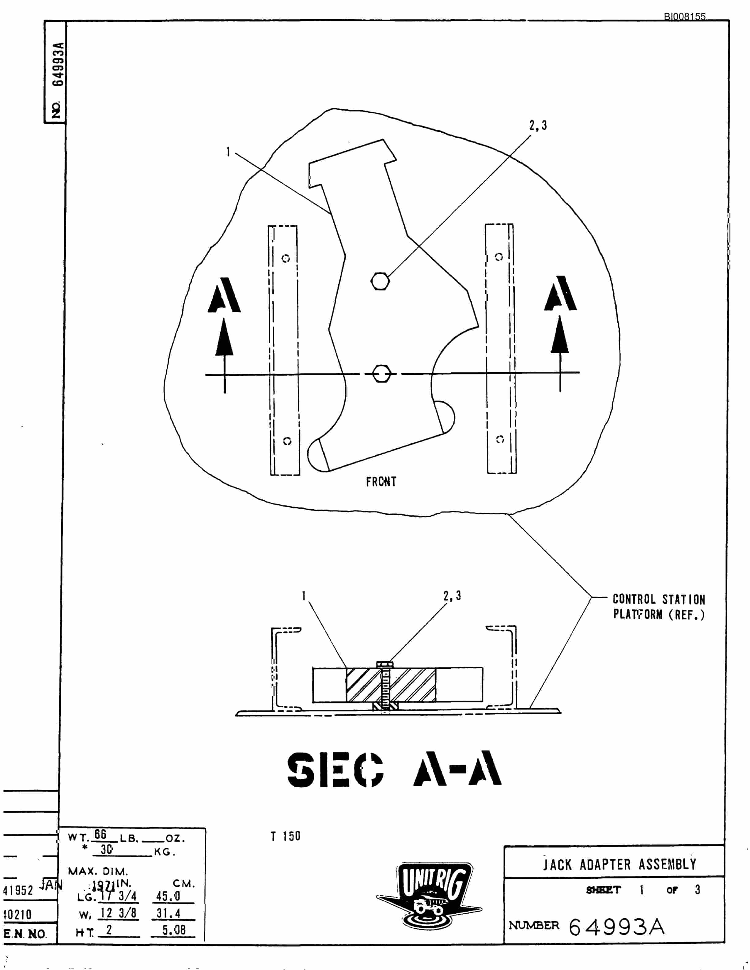 Bucyrus T-150 Aircraft Tow Tractor Parts Catalog BI008155-3