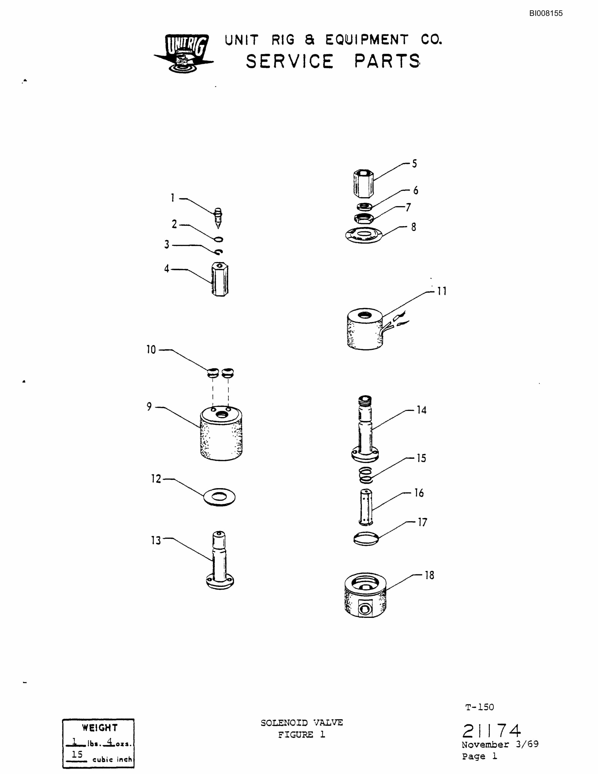 Bucyrus T-150 Aircraft Tow Tractor Parts Catalog BI008155-4