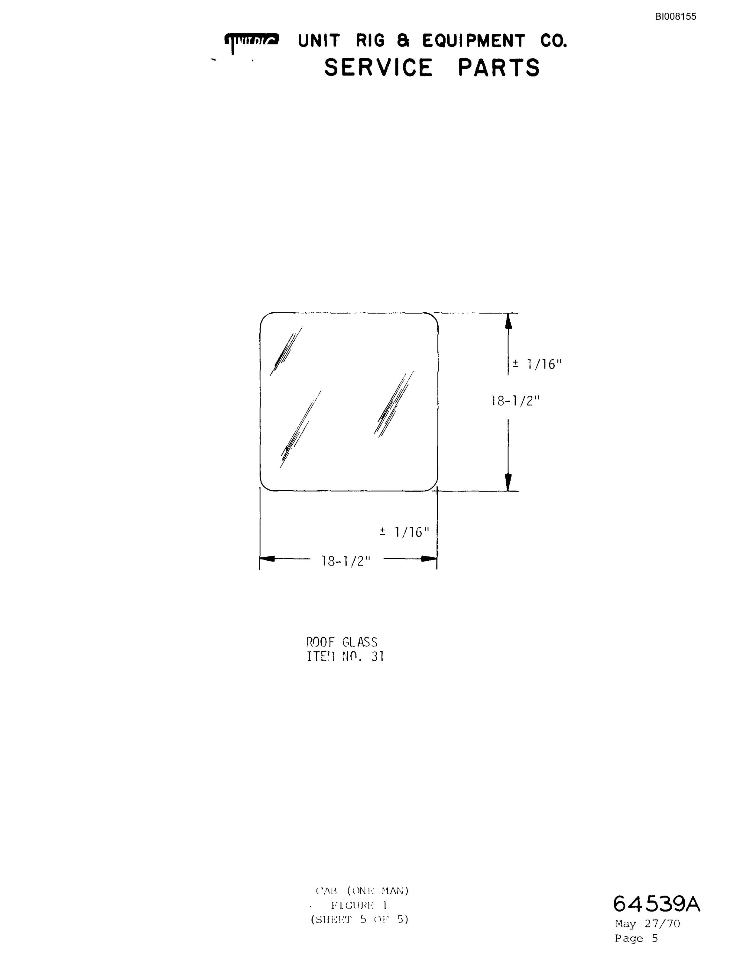 Bucyrus T-150 Aircraft Tow Tractor Parts Catalog BI008155-5