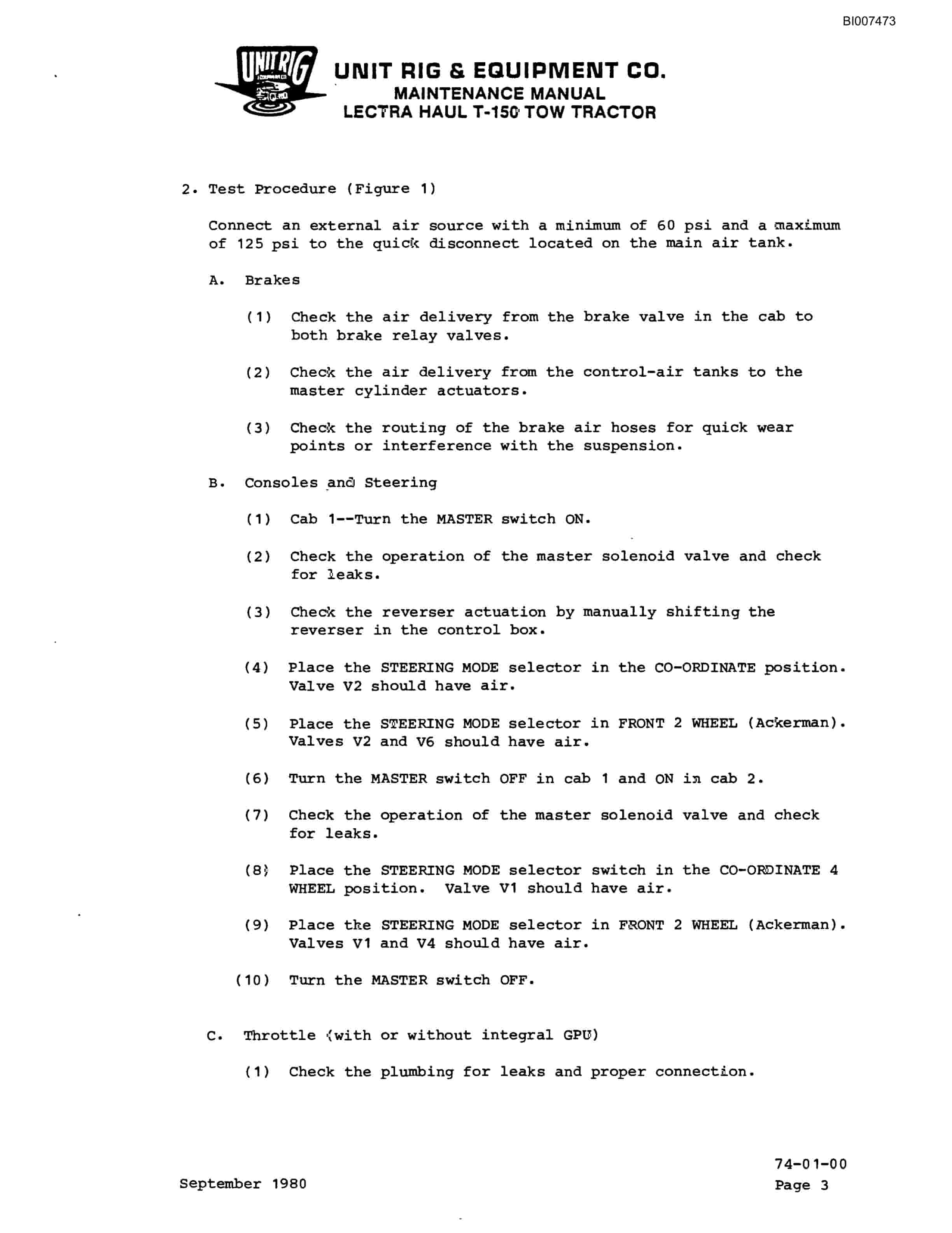Bucyrus T-150 Tow Tractor Technical Manual BI007473-4