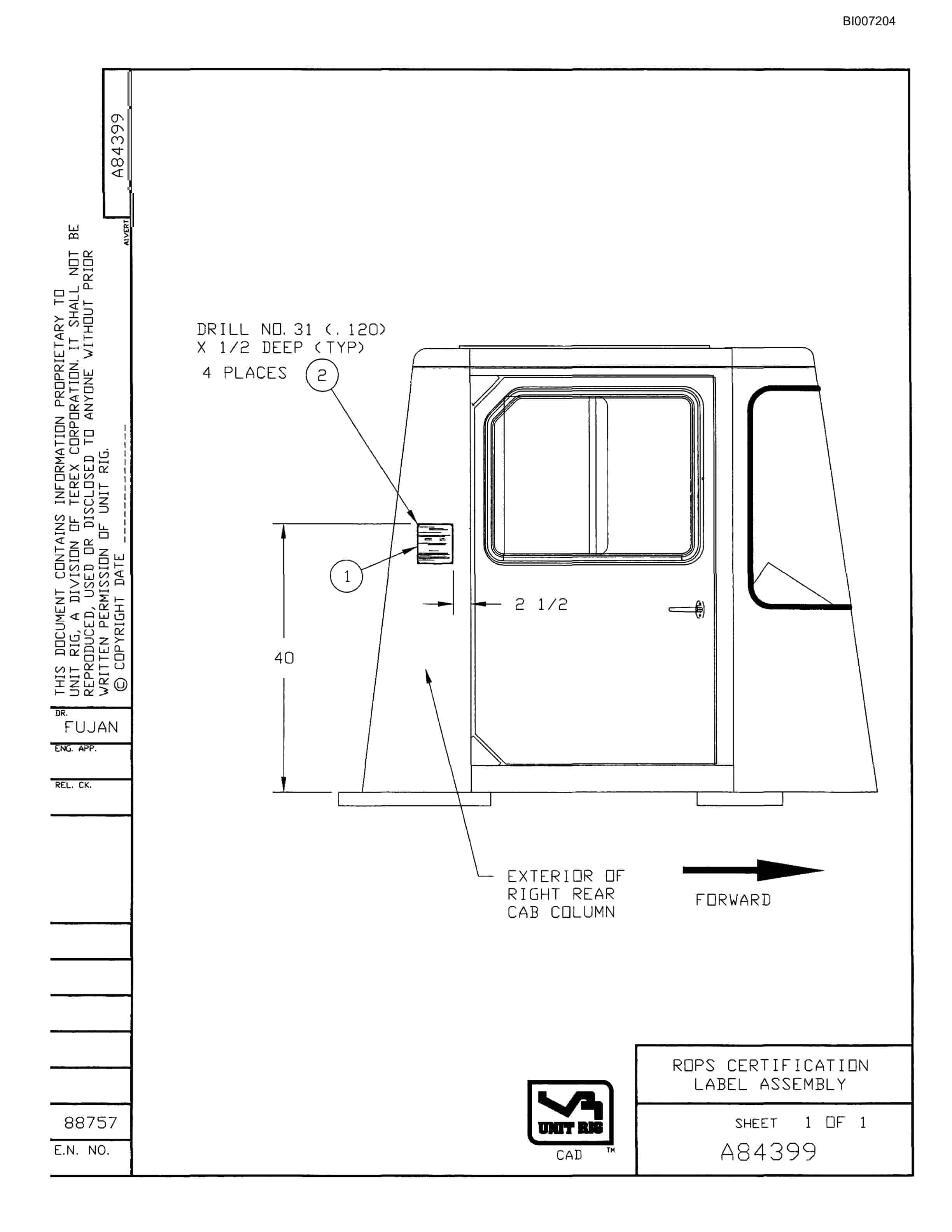 Bucyrus TMT 260AC Parts Catalog BI007204-2
