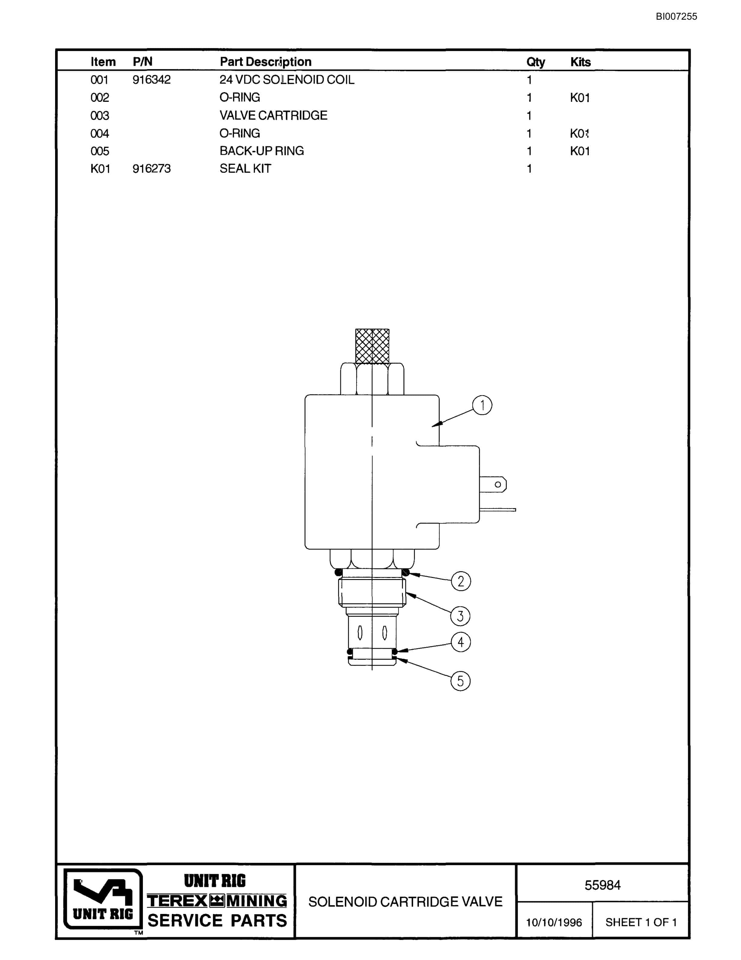 Bucyrus TMT 260AC Parts Catalog BI007255-4