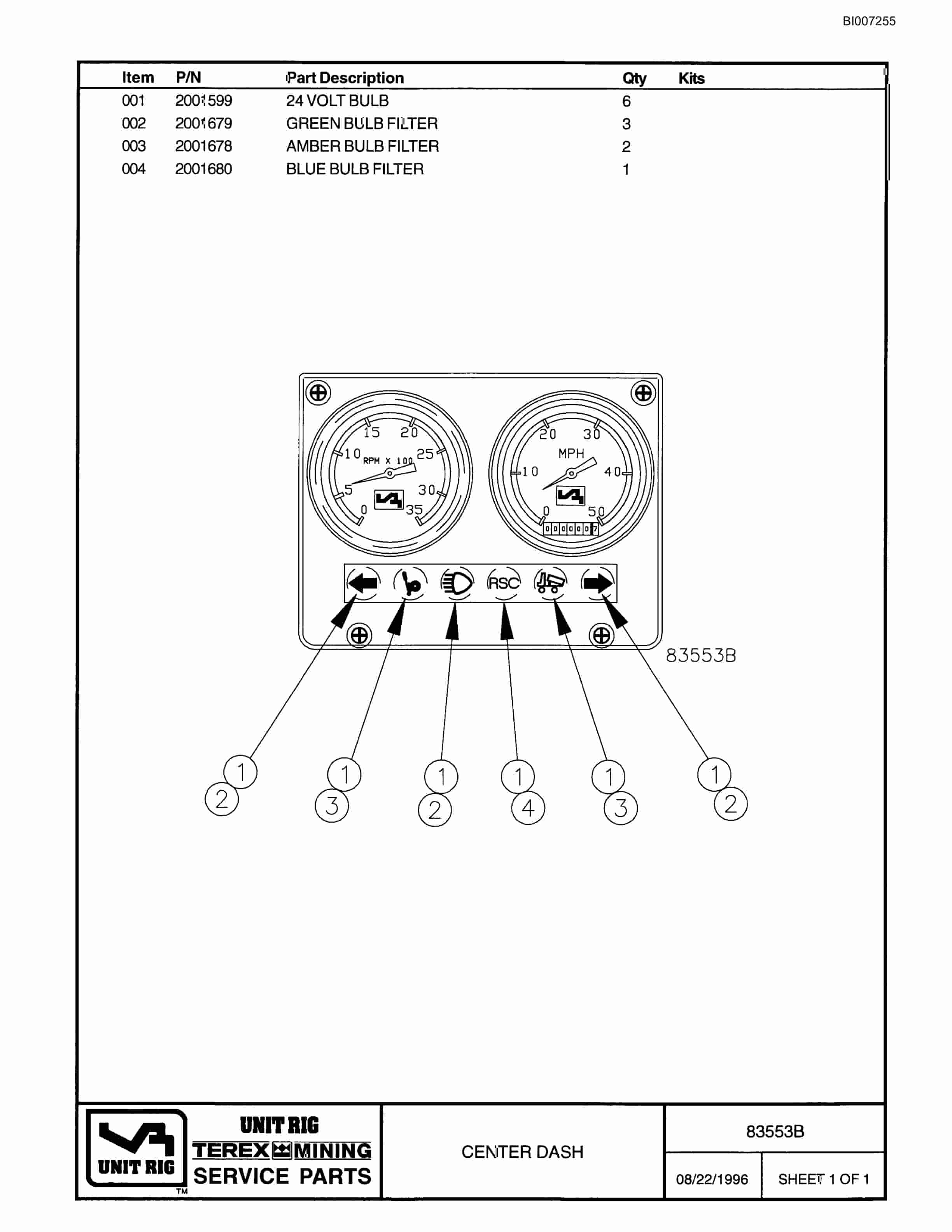 Bucyrus TMT 260AC Parts Catalog BI007255-5