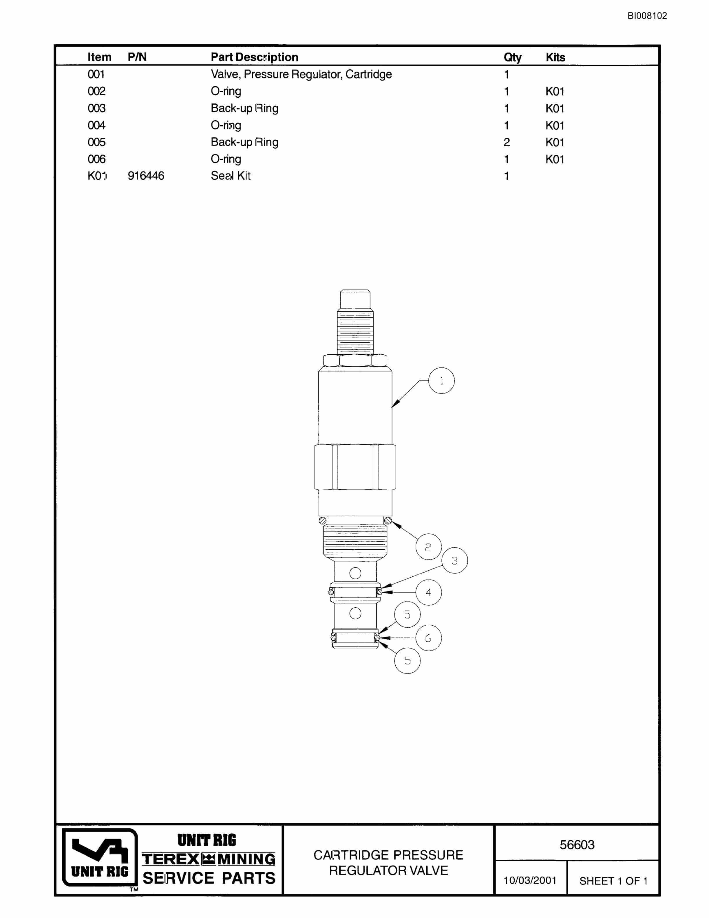 Bucyrus TMT260AC Parts Catalog BI008102-4