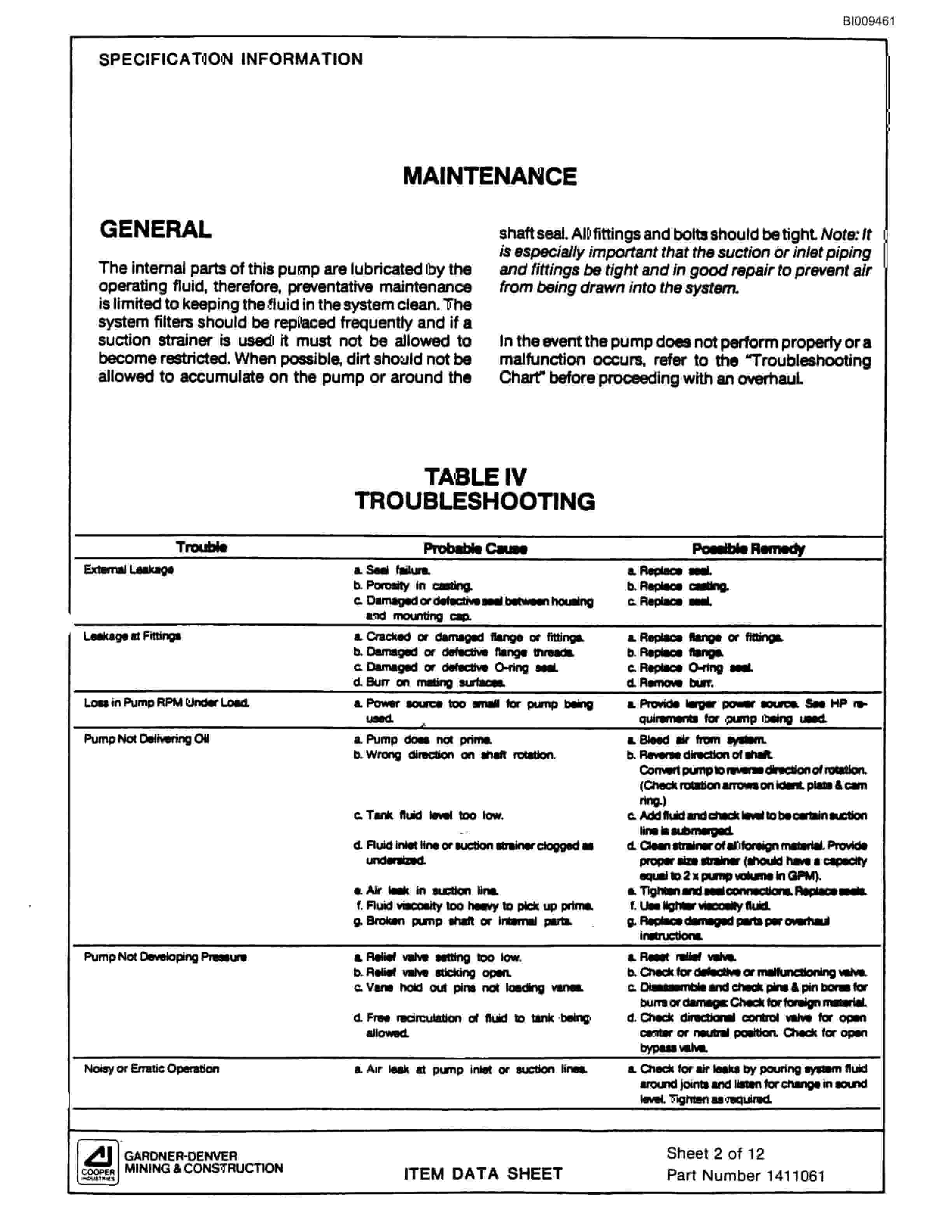 Bucyrus Truck Mounted Single Boom With Manbasket Parts Catalog BI009461-4