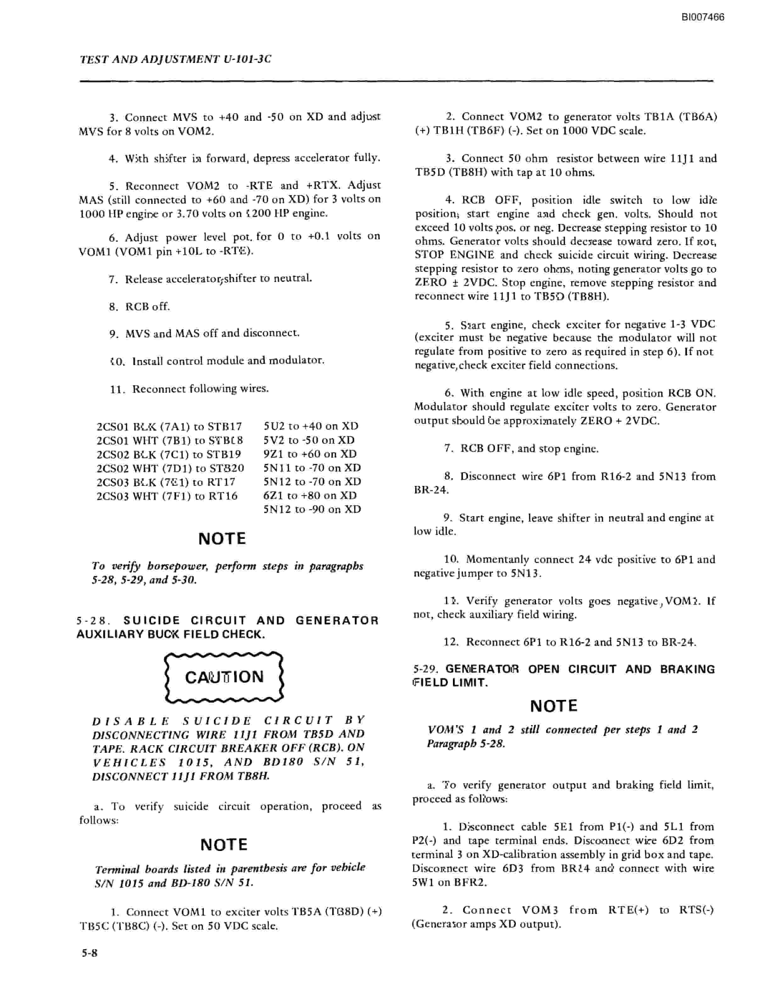 Bucyrus U-101-3a, U-101-3b, U-101-3c Technical Manual BI007466-5
