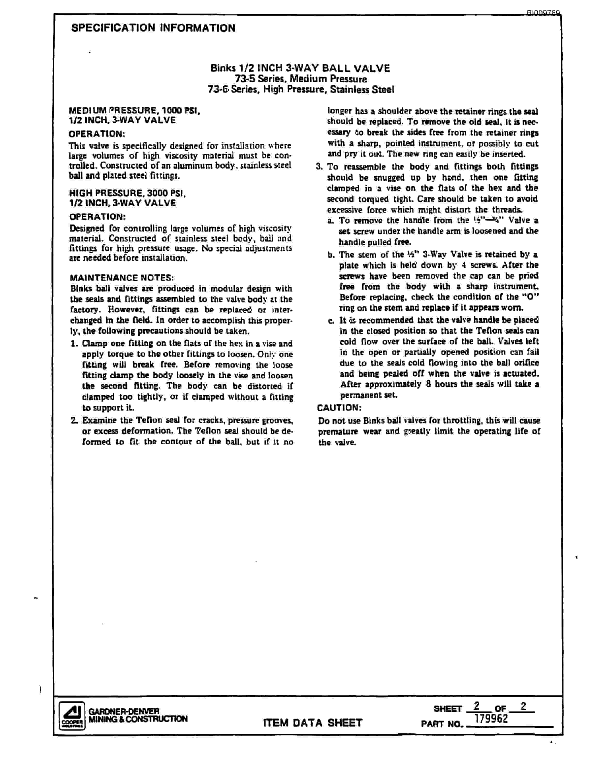 Bucyrus Universal III 3 Boom Pneumatic Jumbo Parts Catalog BI009769-5