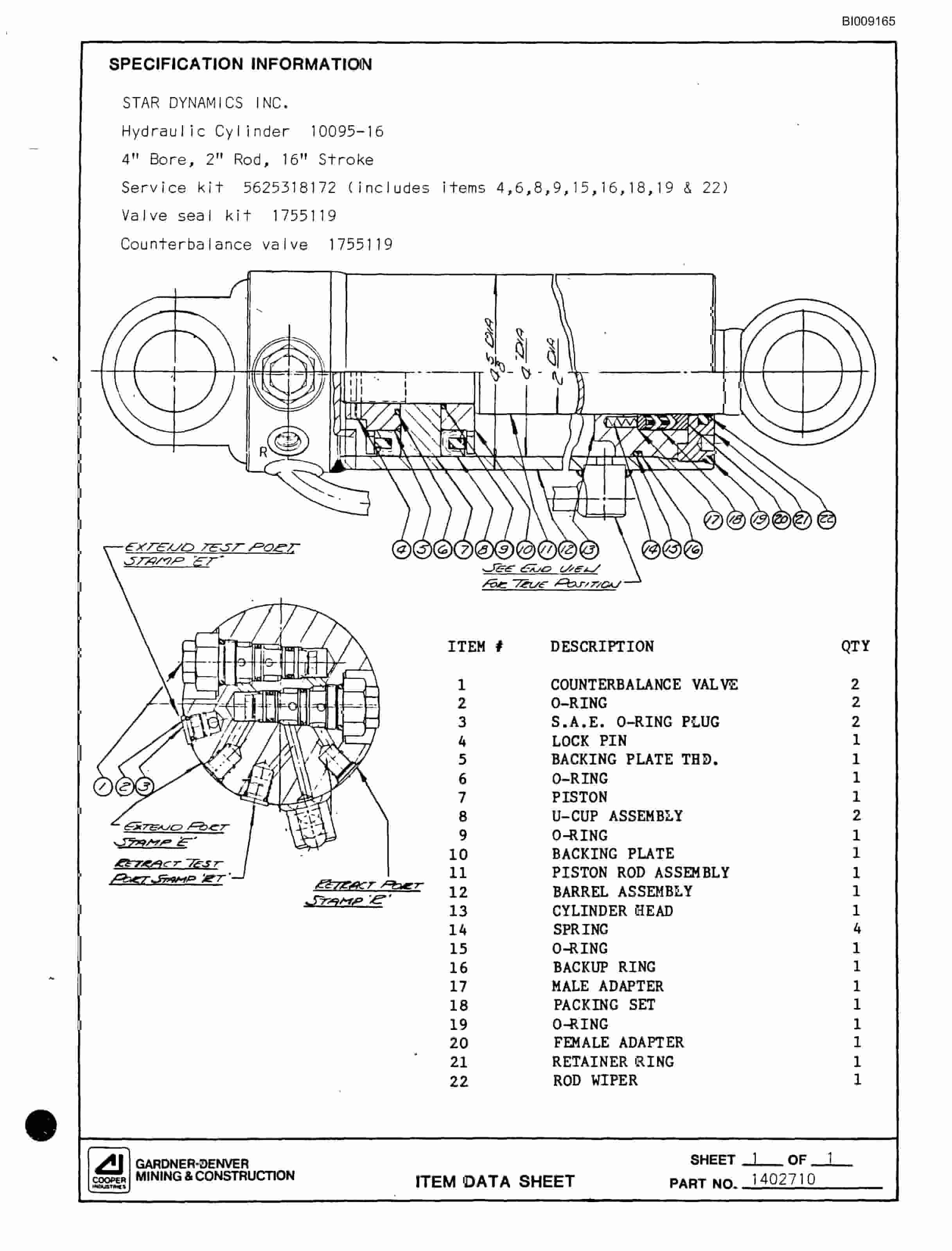 Bucyrus Universal III Pneumatic Jumbo Parts Catalog BI009165-5