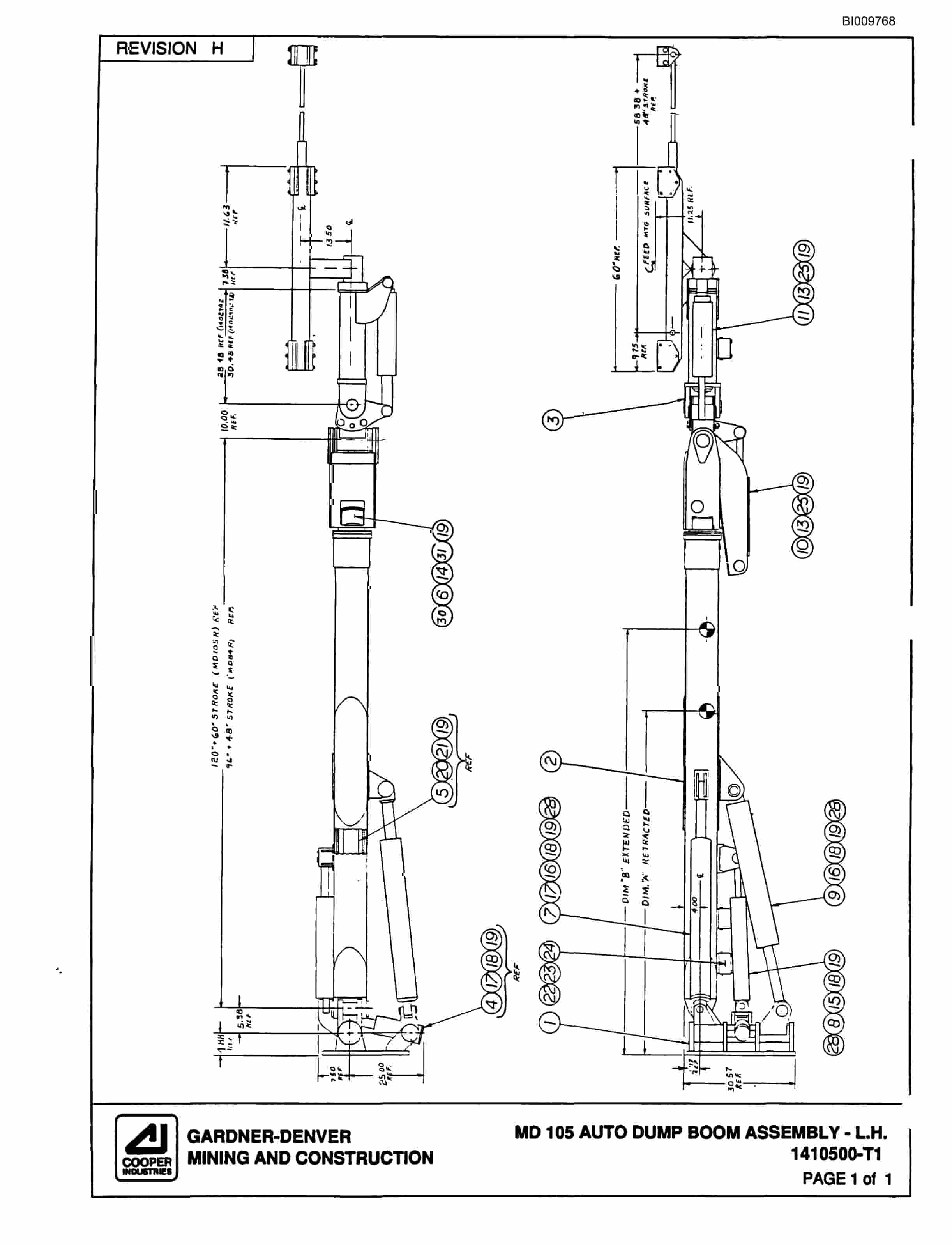 Bucyrus Universal III Pneumatic Jumbo Parts Catalog BI009768-3