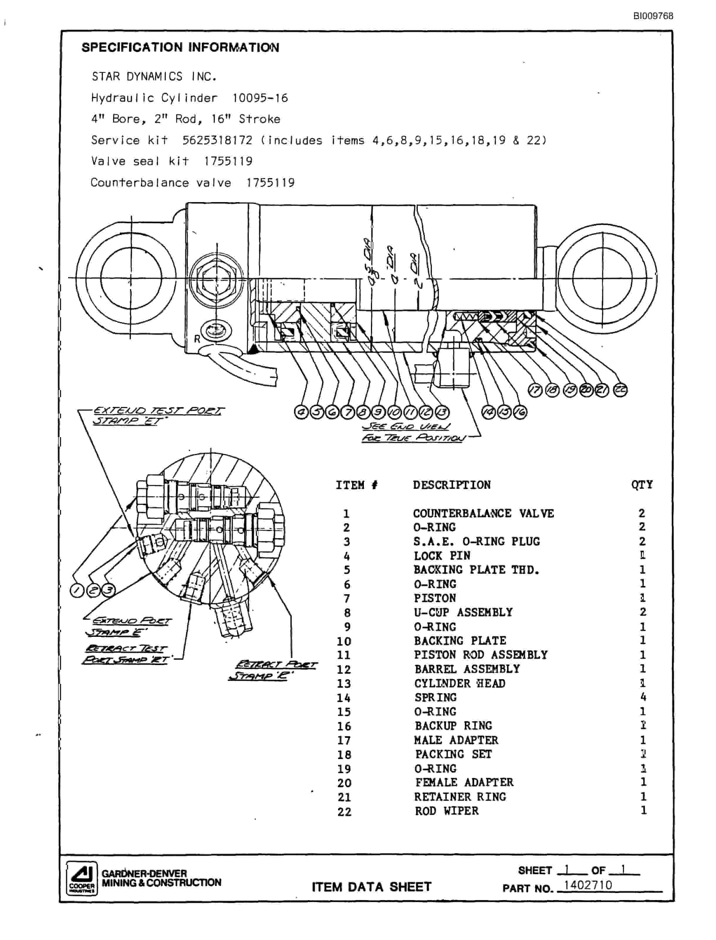 Bucyrus Universal III Pneumatic Jumbo Parts Catalog BI009768-5