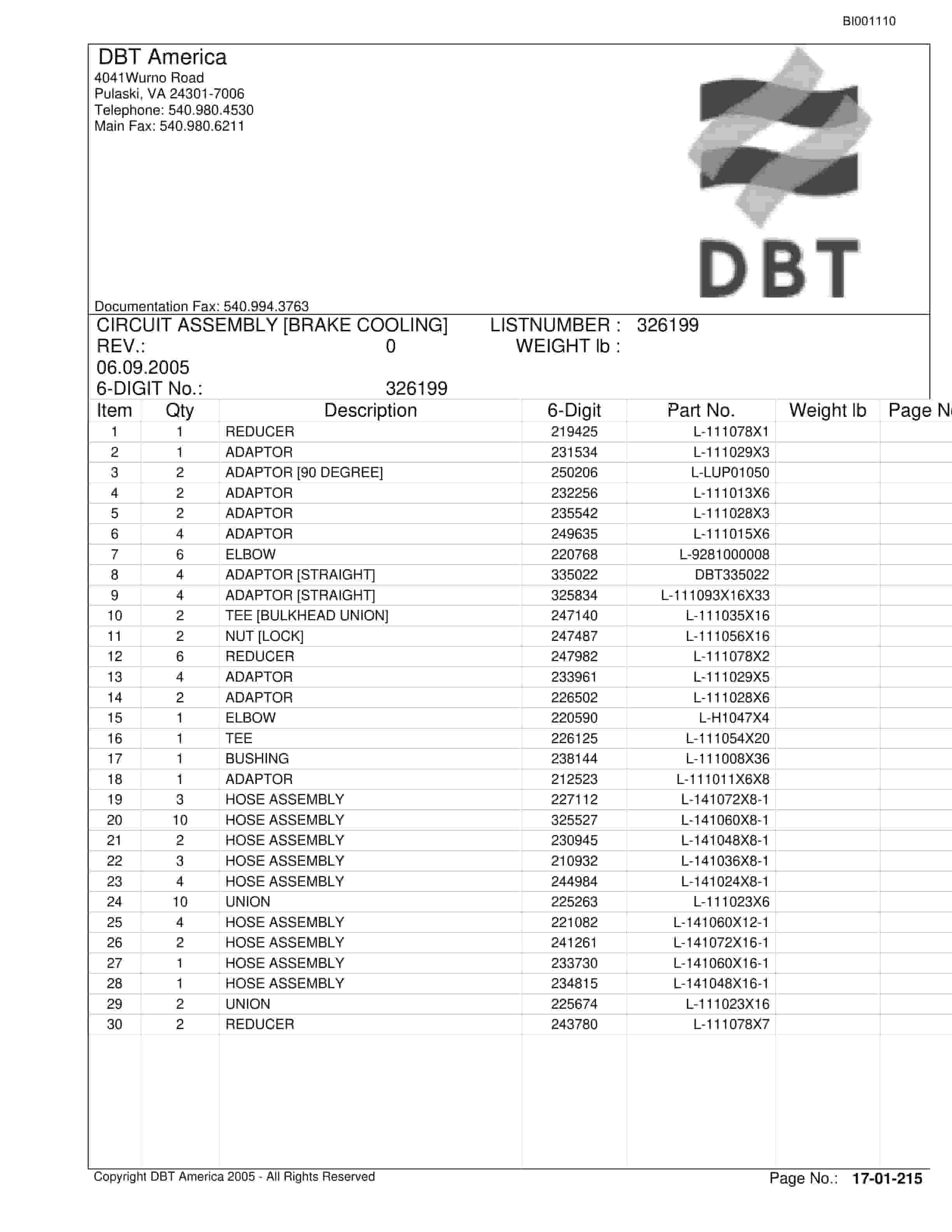 Bucyrus Versatrac Parts Catalog BI001110-4
