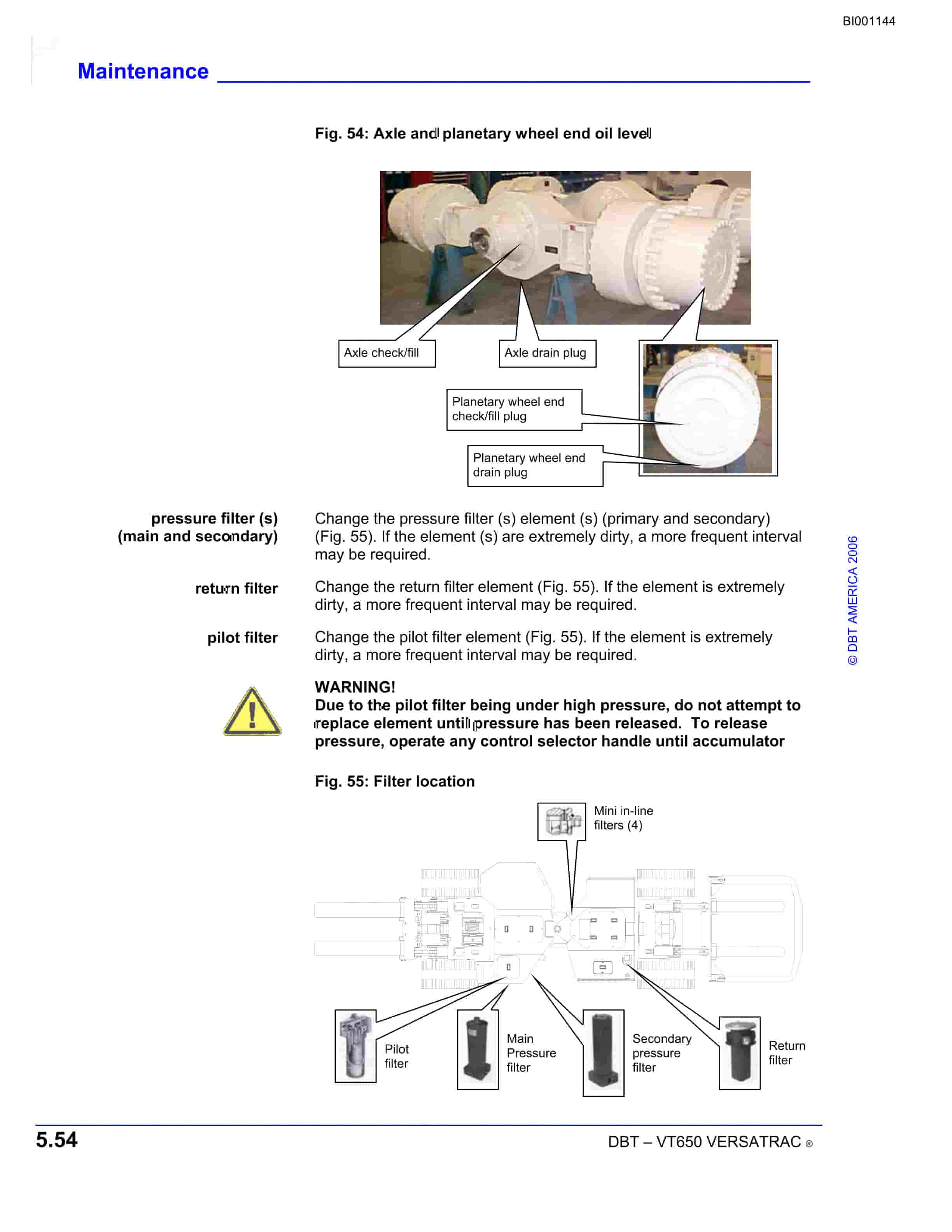 Bucyrus Versatrac Parts Catalog BI001144-5