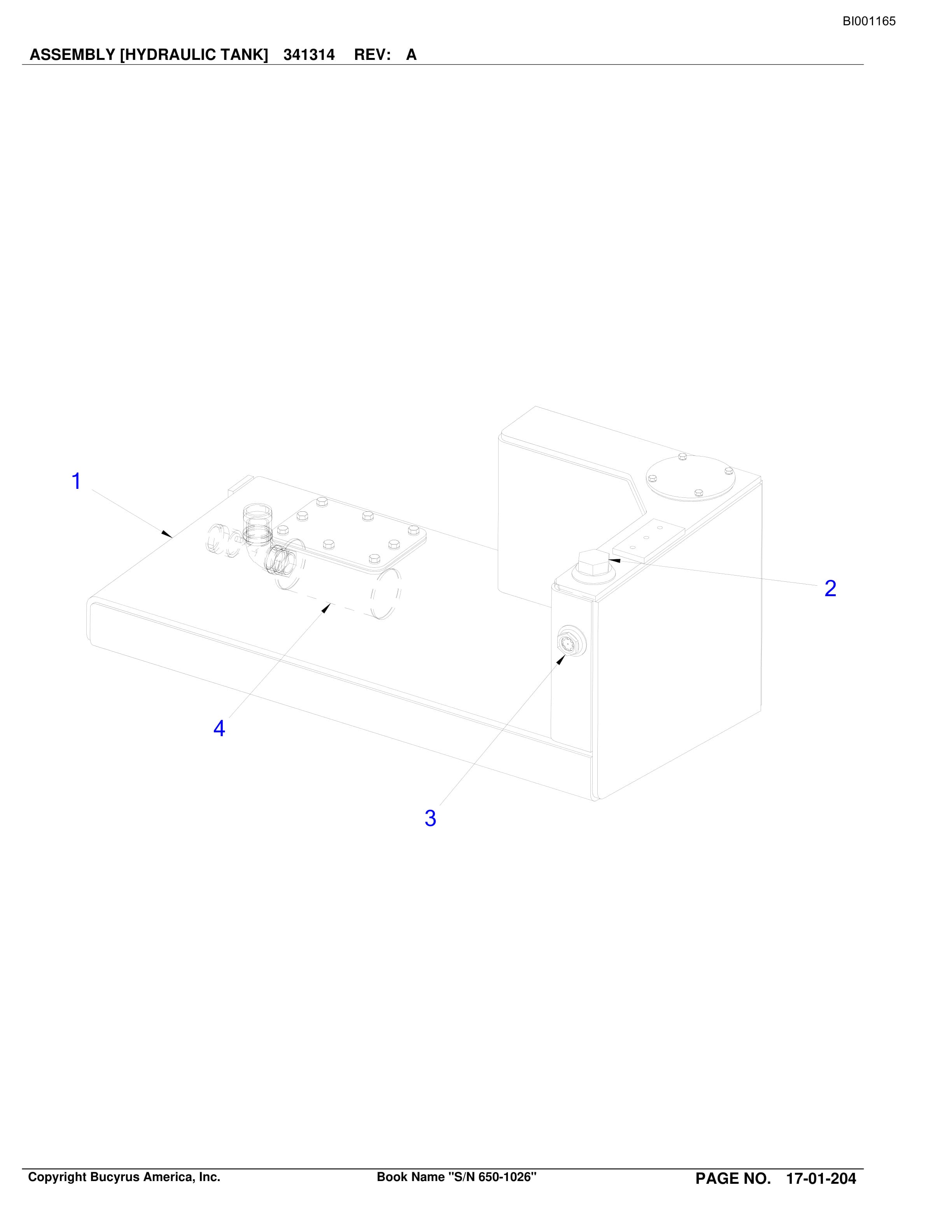 Bucyrus Versatrac Spare Parts List BI001165-2
