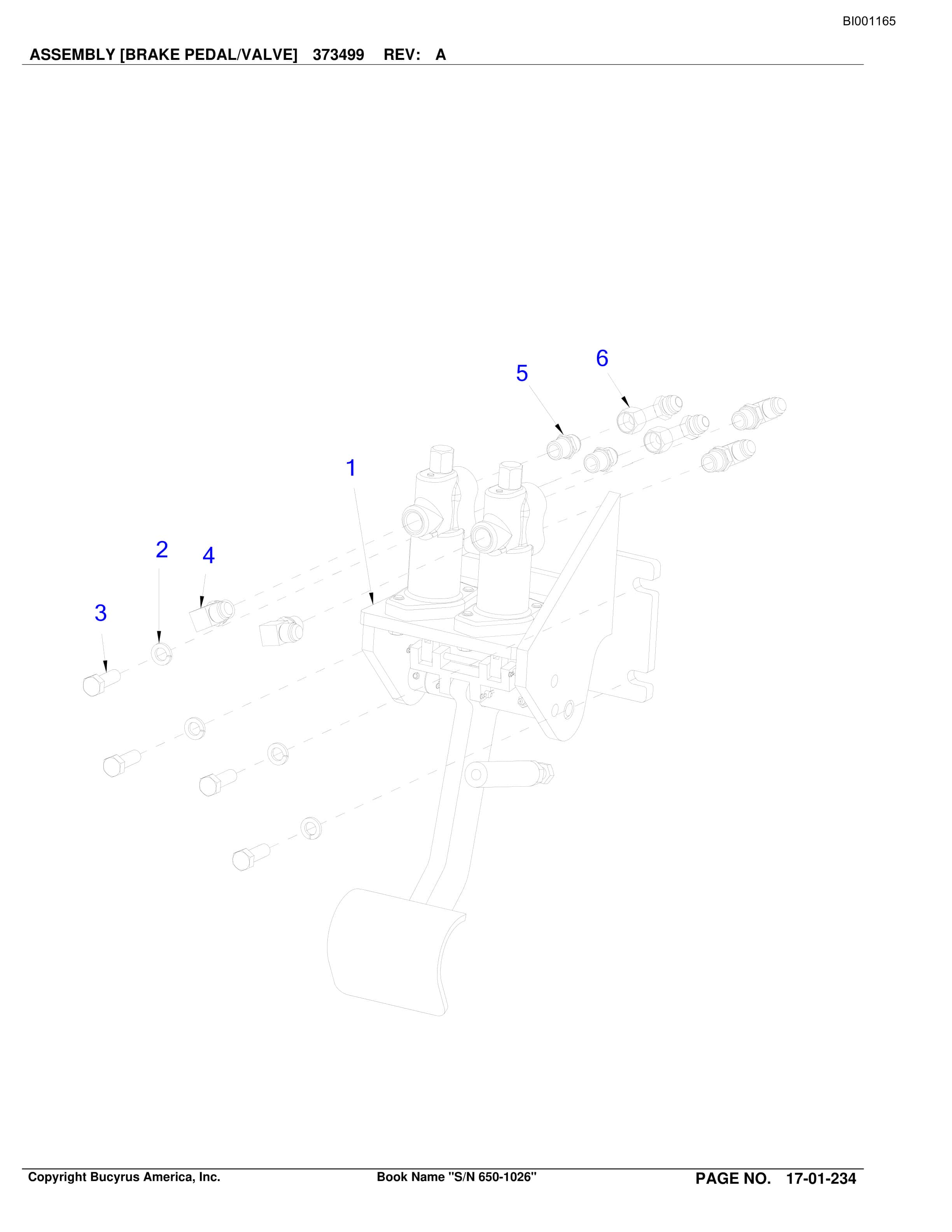Bucyrus Versatrac Spare Parts List BI001165-3