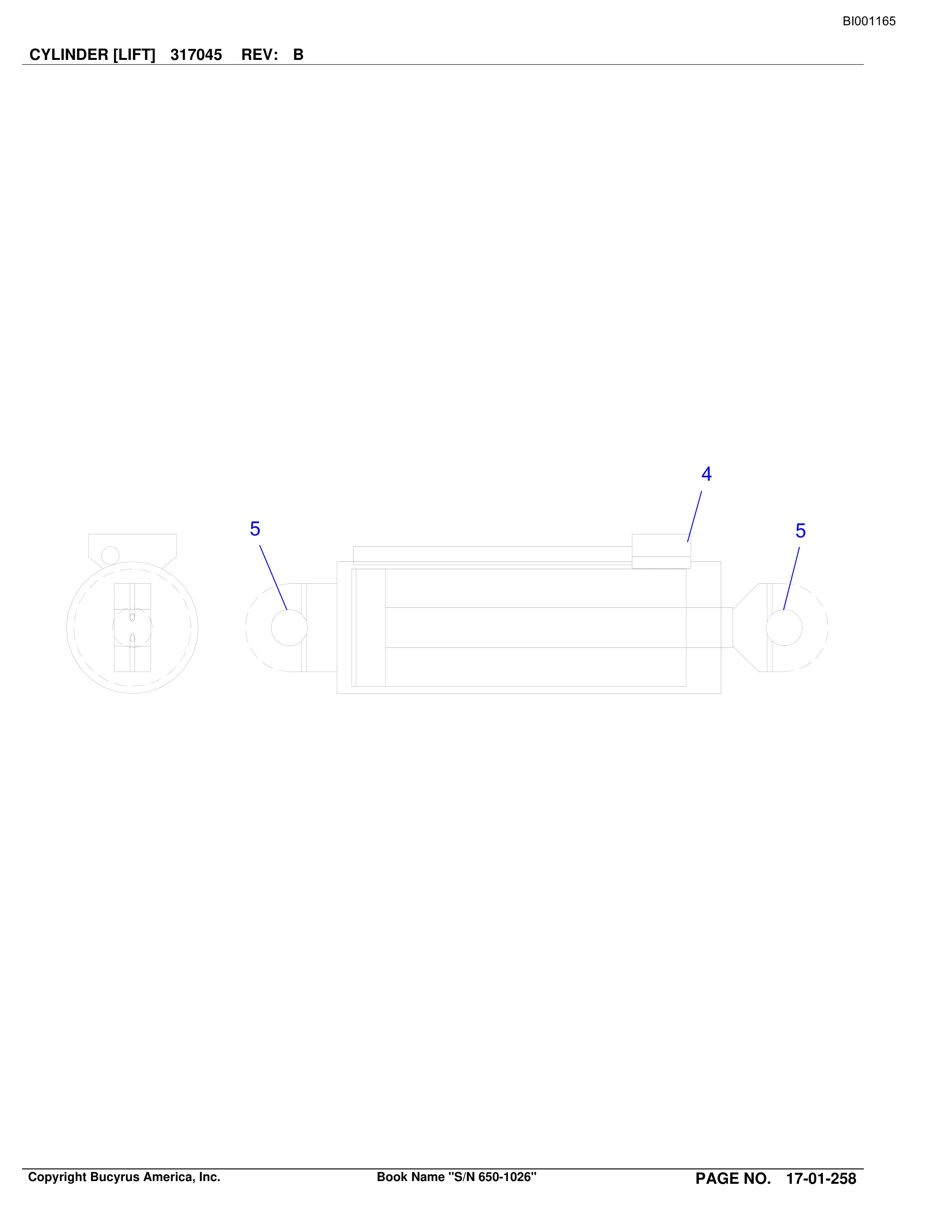 Bucyrus Versatrac Spare Parts List BI001165-5