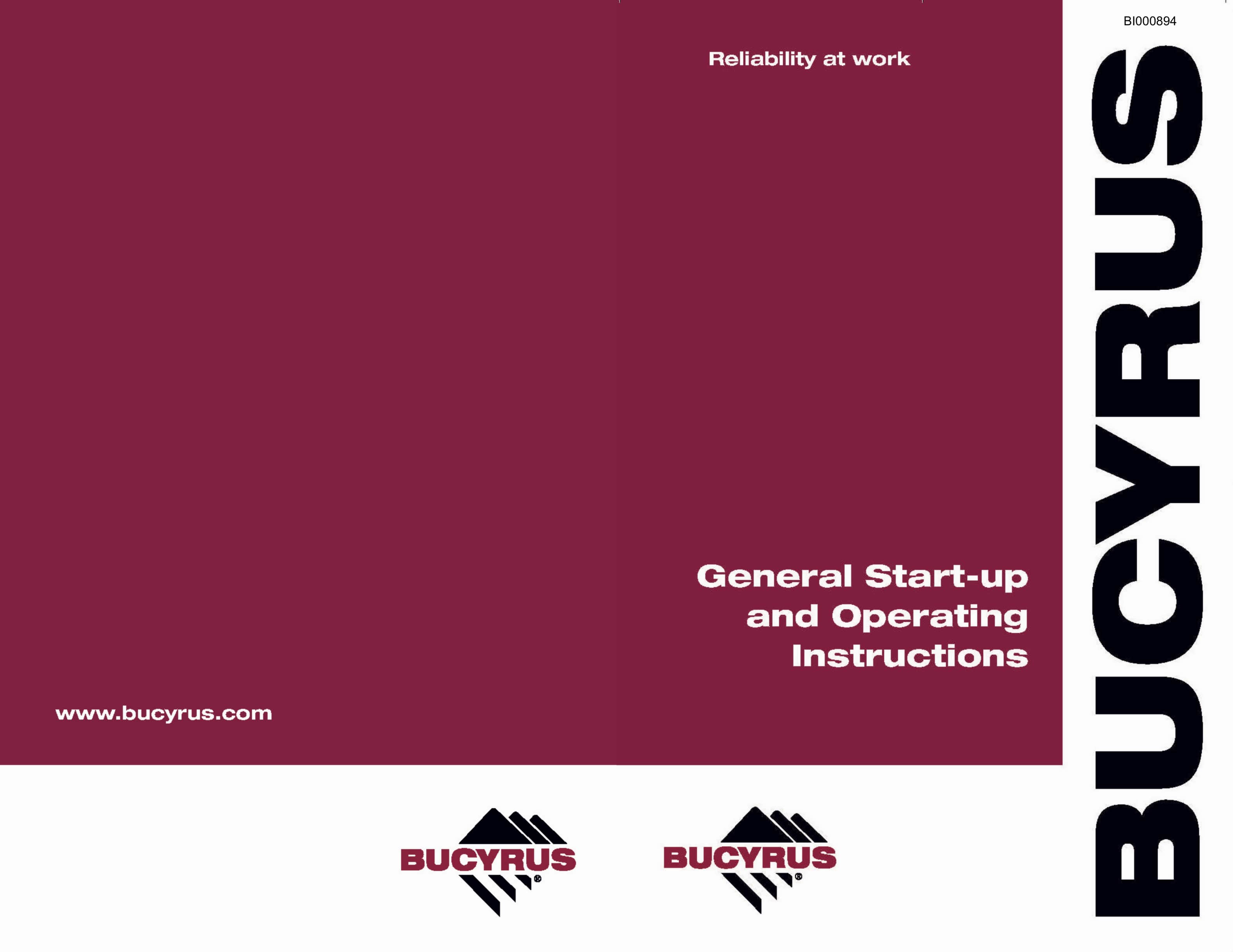 Bucyrus VT620 Versatrac General Start-up And Operating Instructions BI000894