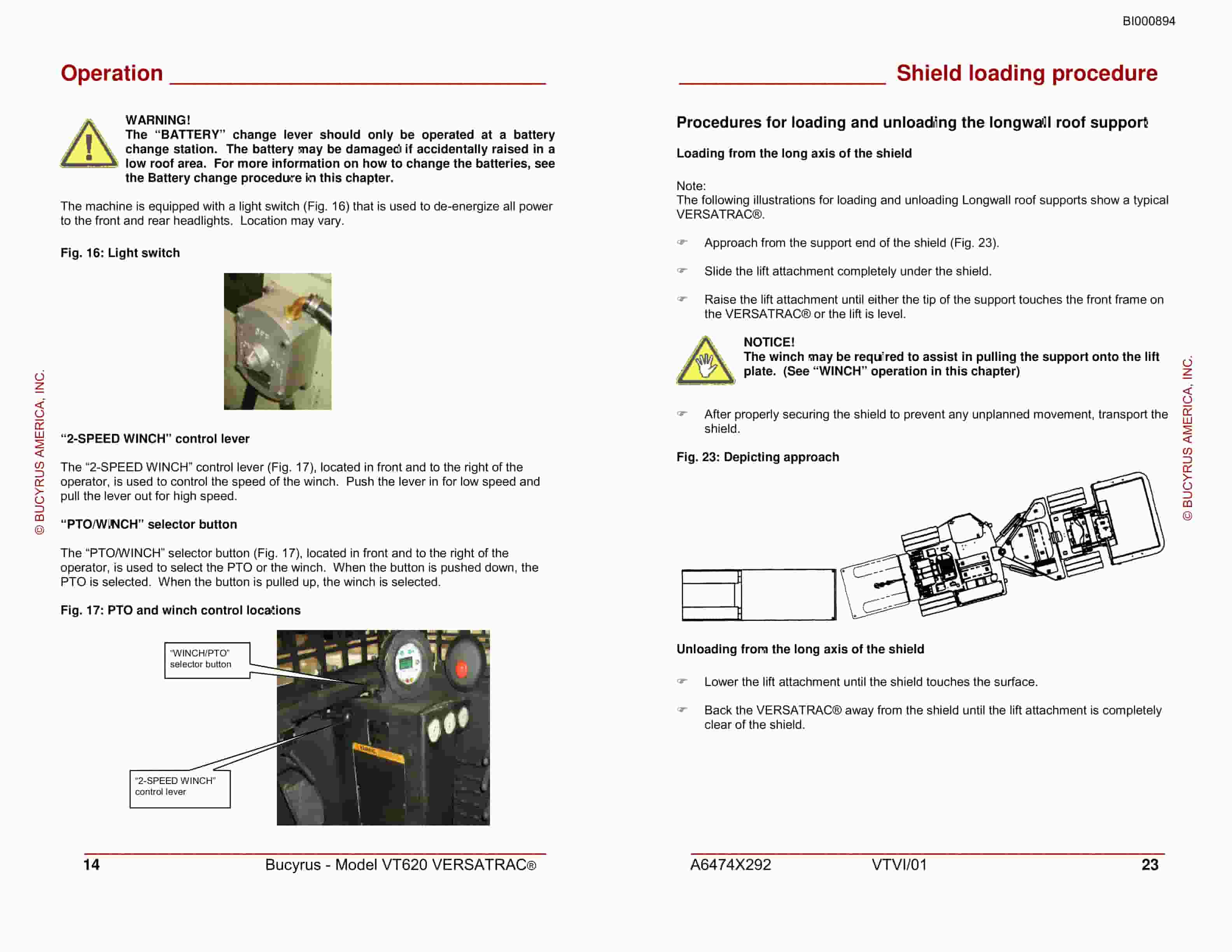 Bucyrus VT620 Versatrac General Start-up And Operating Instructions BI000894-5