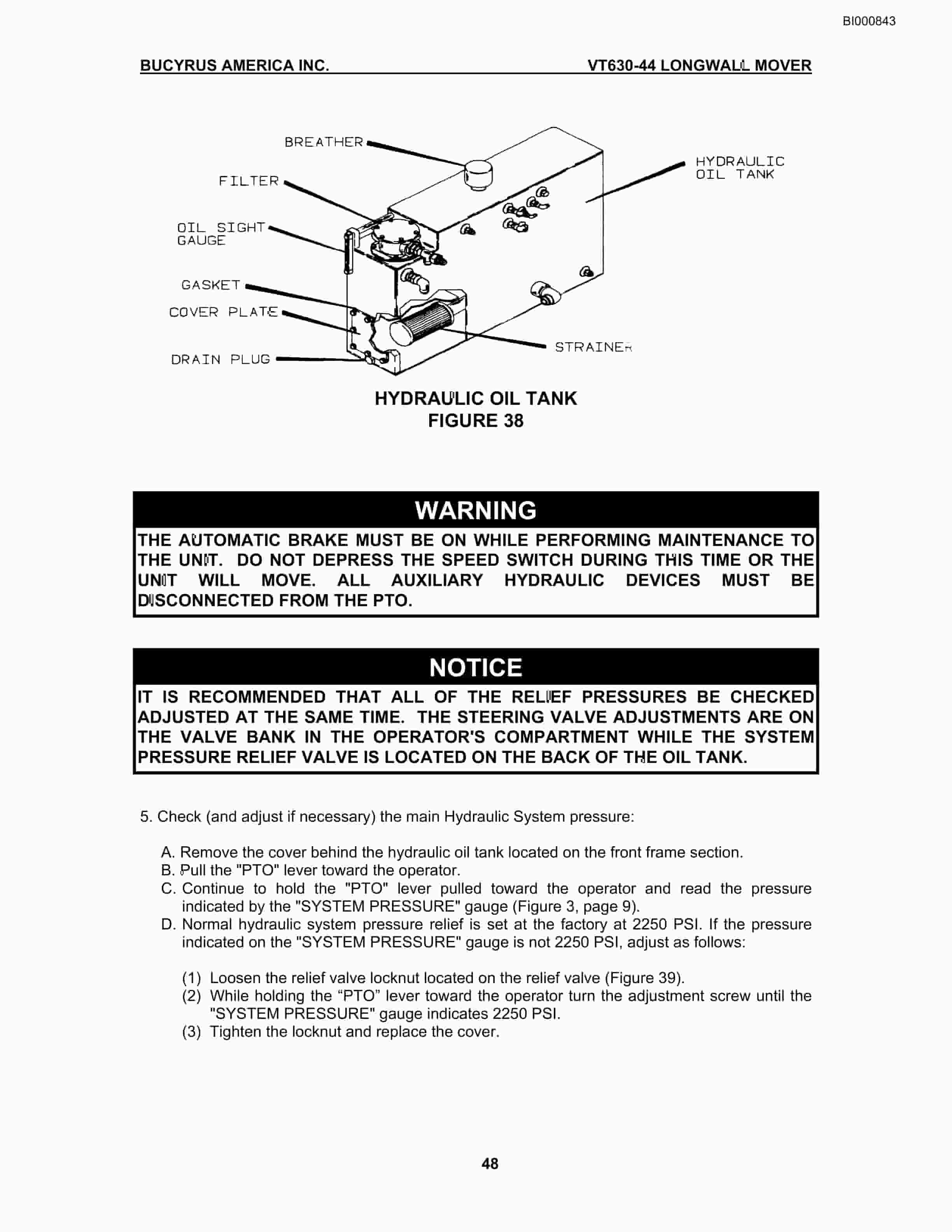 Bucyrus VT630-44 Series Longwall Mover Technical Manual BI000843-3