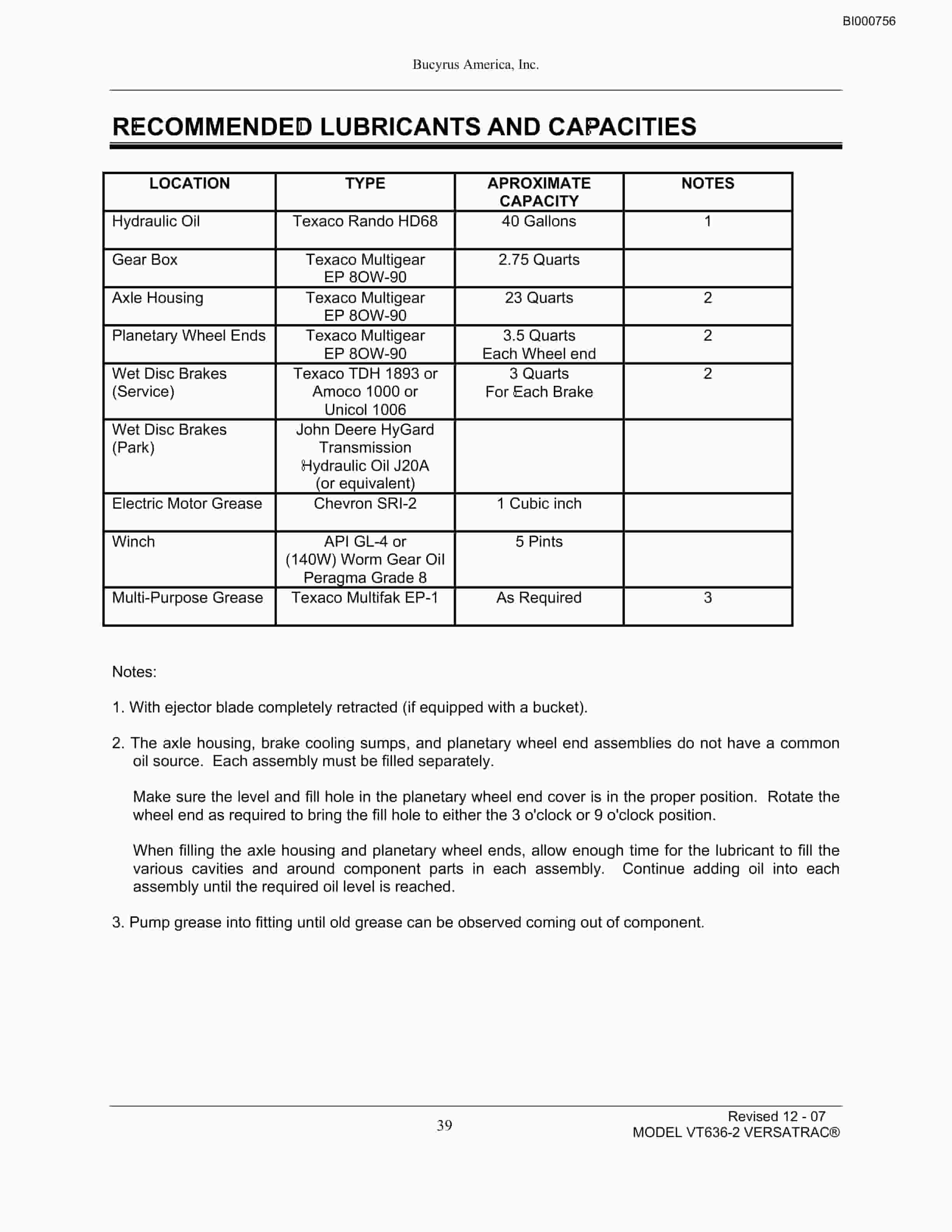 Bucyrus VT636-2 Longwall Shield Mover Operation Manual BI000756-2