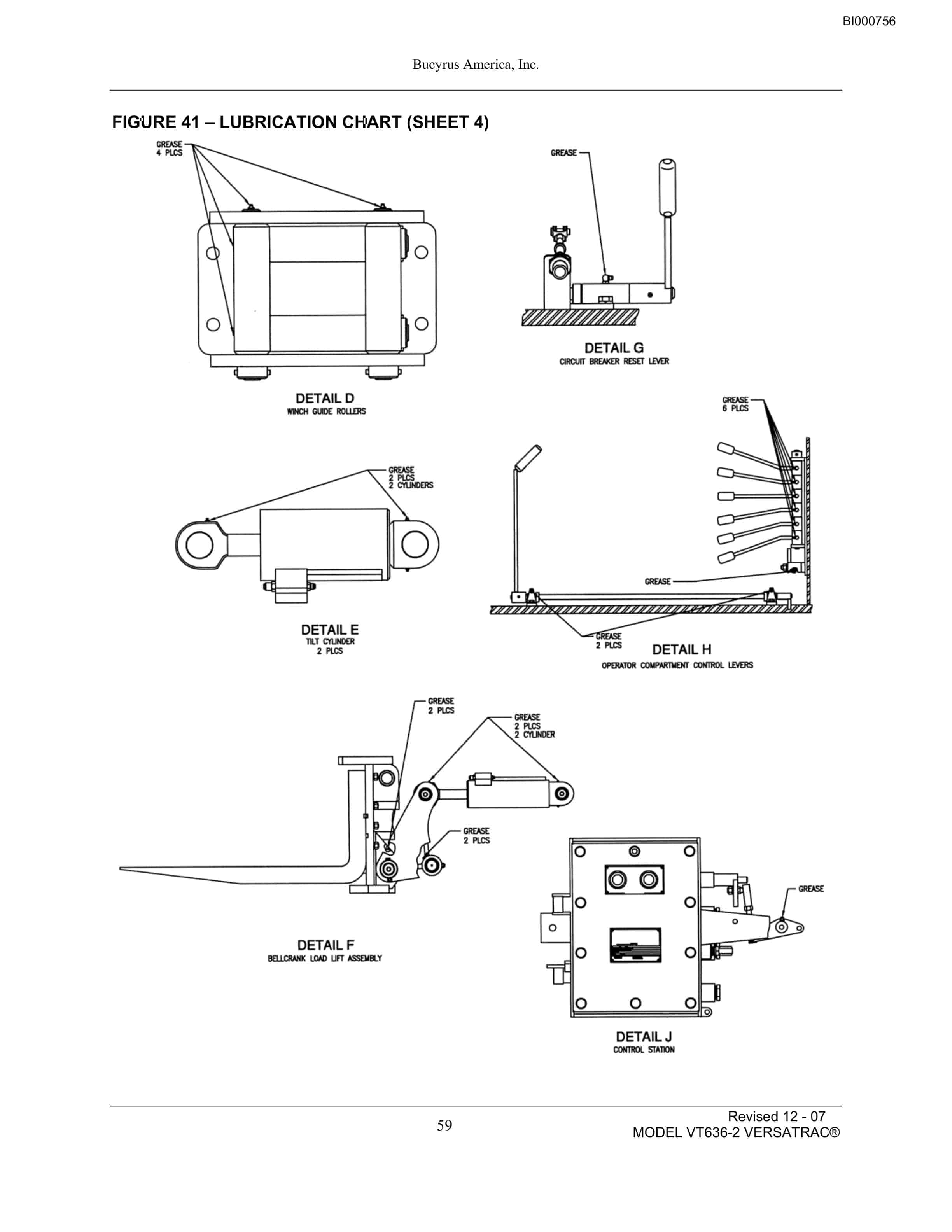 Bucyrus VT636-2 Longwall Shield Mover Operation Manual BI000756-4