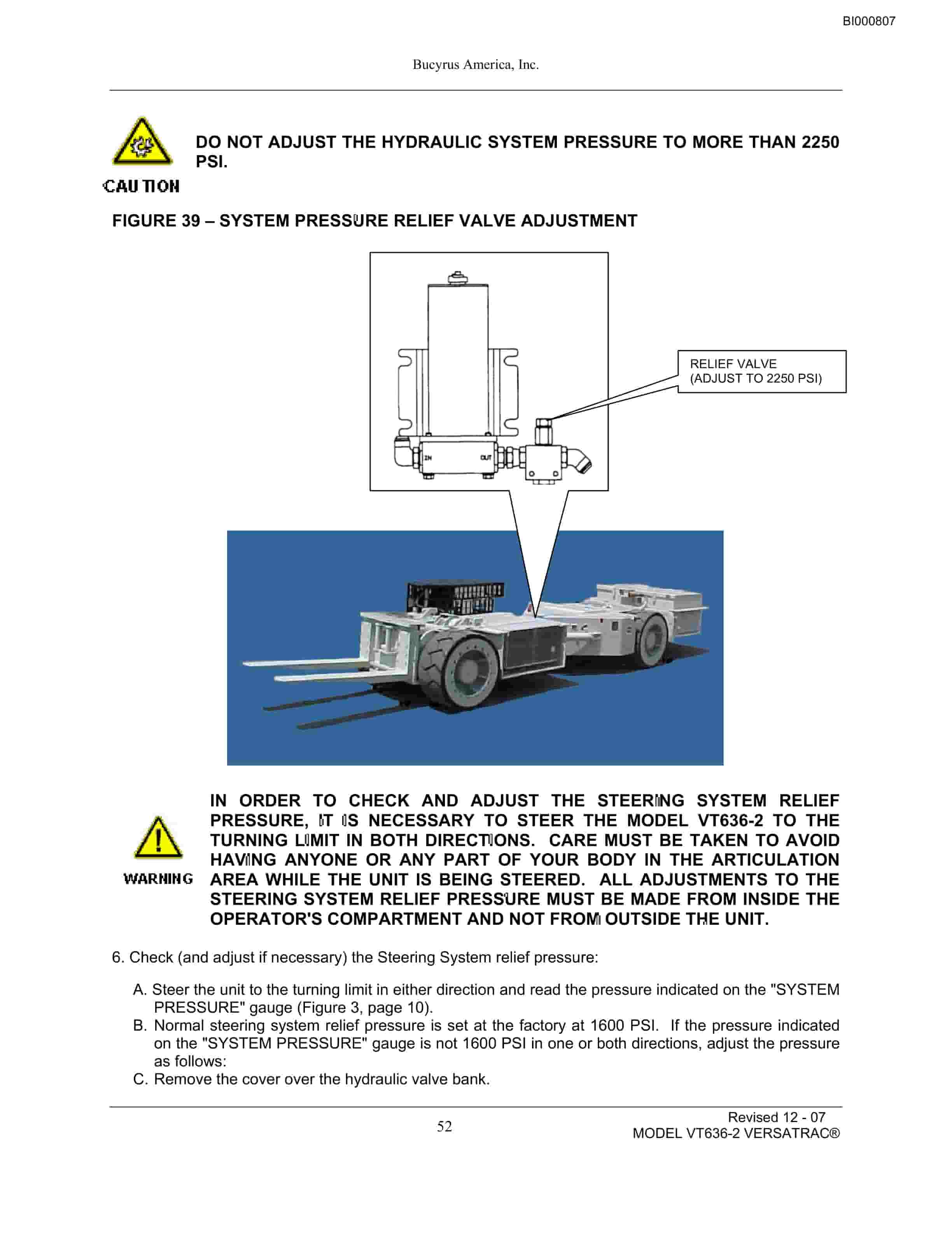 Bucyrus VT636-2 Longwall Shield Mover Operation Manual BI000807-3