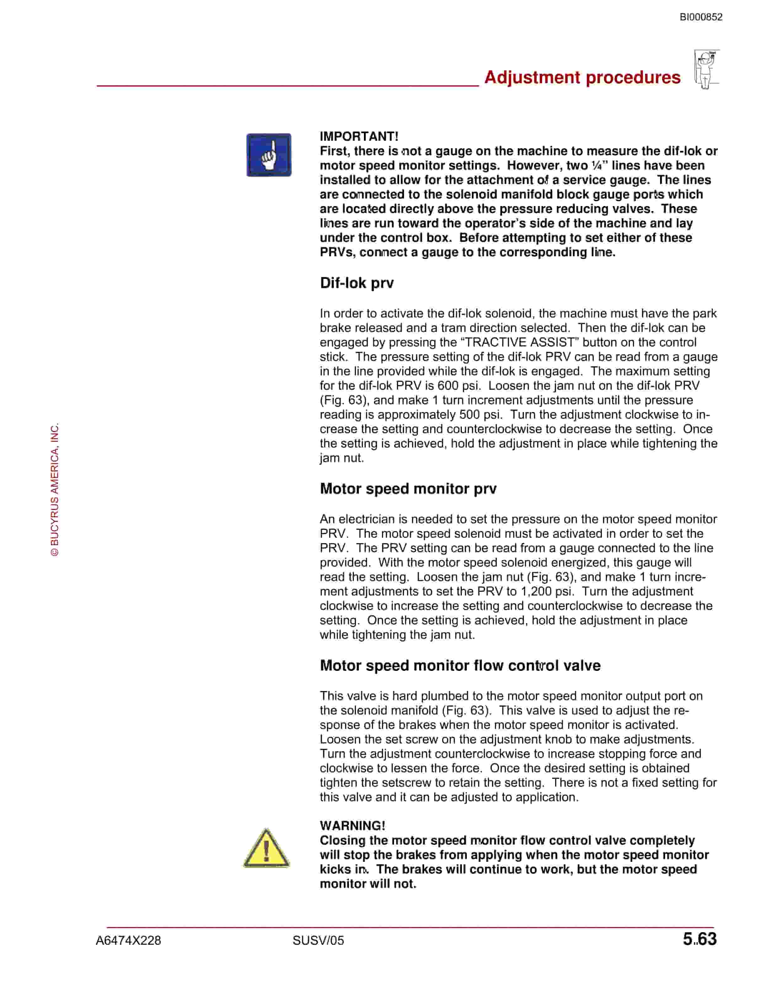 Bucyrus VT636-2 Versatrac Operation Manual BI000852-5
