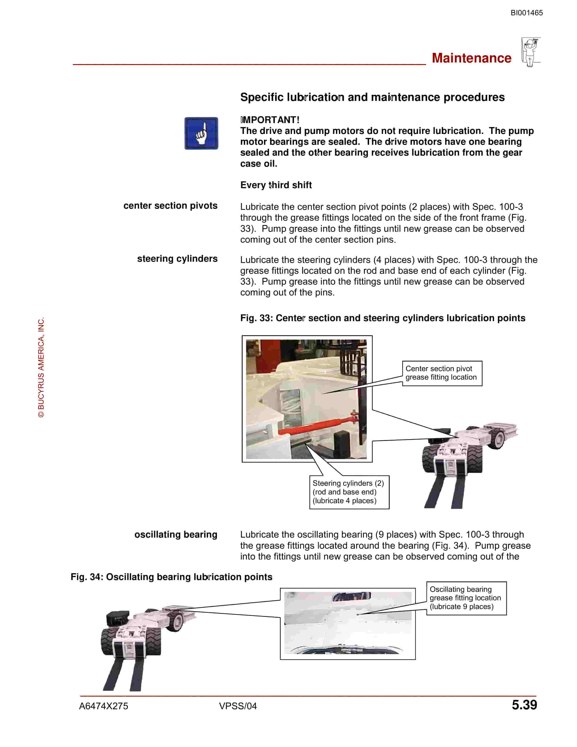 Bucyrus VT650AC Versatrac Operation Manual BI001465-3